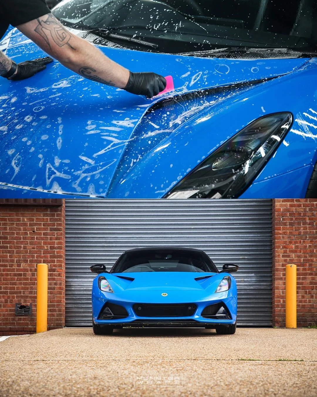 This Emira didn&rsquo;t just get cleaned&hellip; it got armour! 😮👊

Front-end PPF keeping the stone chips and winter debris away, whilst the ceramic coating adds insane gloss, water beading and makes cleaning so much easier! 💦✨ 

Perfect protectio