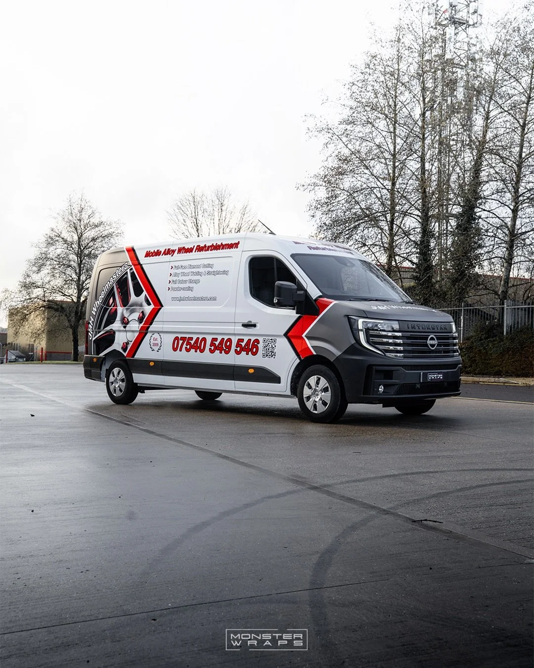 Another in-house project done! 💪🤝 #commercialwrap 

This commercial wrap for JMH Wheelmasters was designed and produced by our team from start to finish. We paired a Matte Dark Grey base with Glossy branded graphics for a bold, modern contrast that