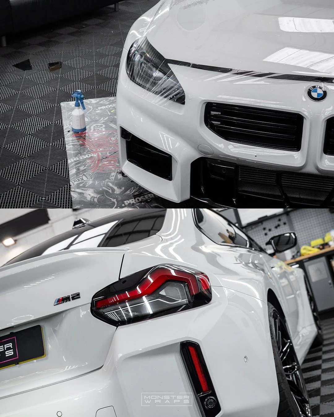 Protecting the high impact areas on this #M2G87 with clear gloss paint protection film 💪 Ensuring that no stone chips will ruin the paintwork underneath and keeping it looking pristine for years to come 👏

#glossppf #monsterwraps