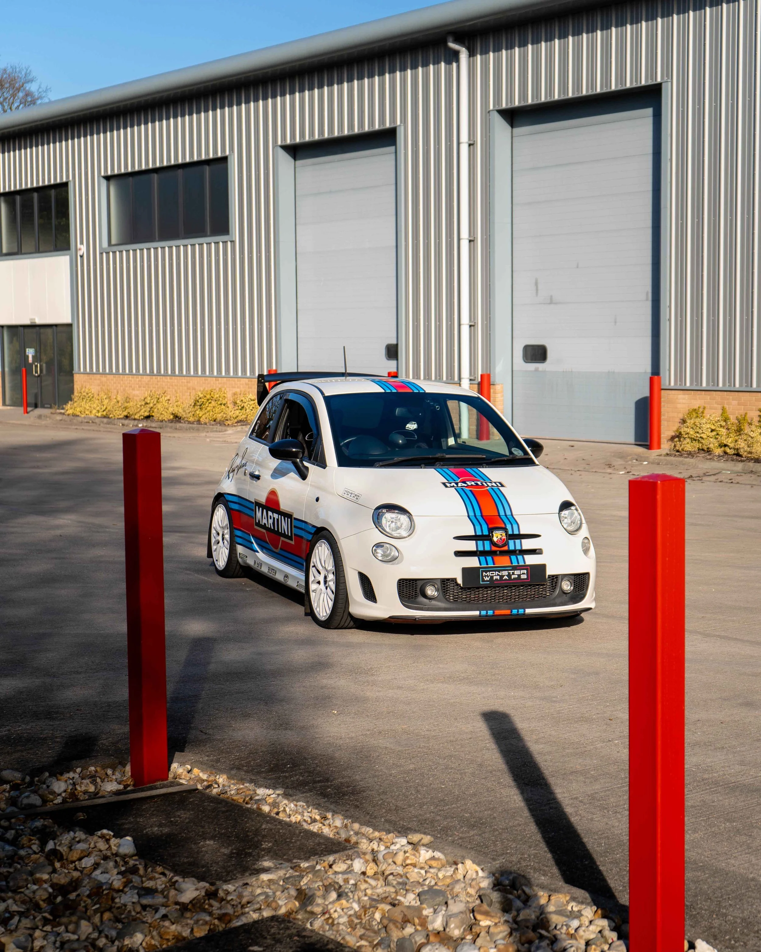 abarth 595 martini racing livery stripes
