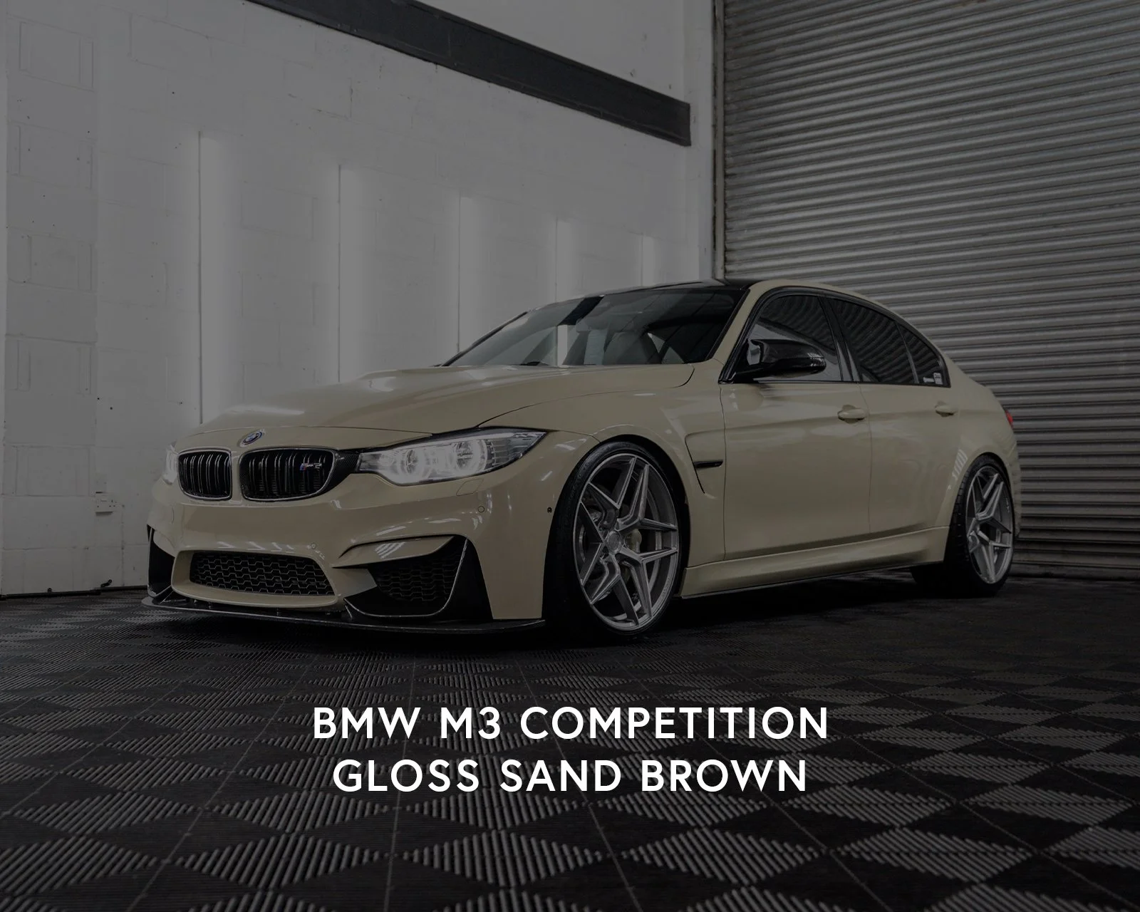 BMW M3 F80 Competition full colour change vinyl wrap Arlon Gloss Sand Brown
