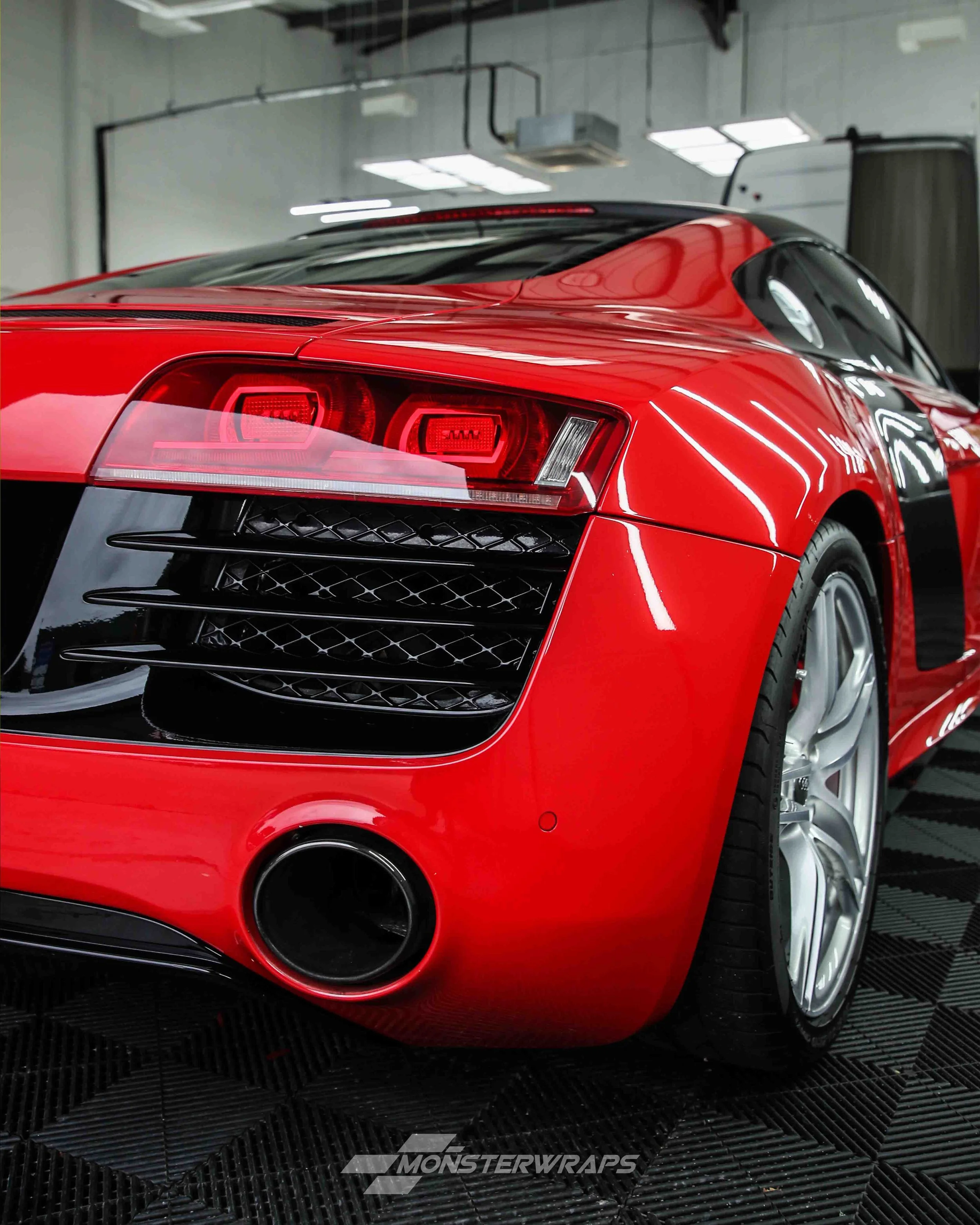 Audi R8 gen 1 full vehicle detail including a stage 1 machine polish and paint correction, followed by an application of a protective hydrophobic coating from CeramicPRO