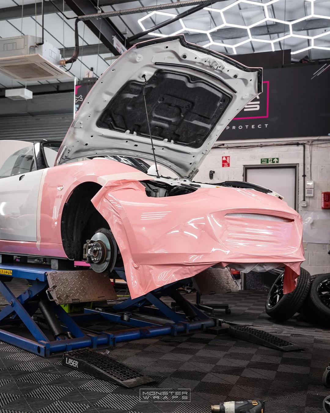 Mazda MX-5 MK4 full colour change vinyl wrap Teckwrap Gloss Chelsea Rose