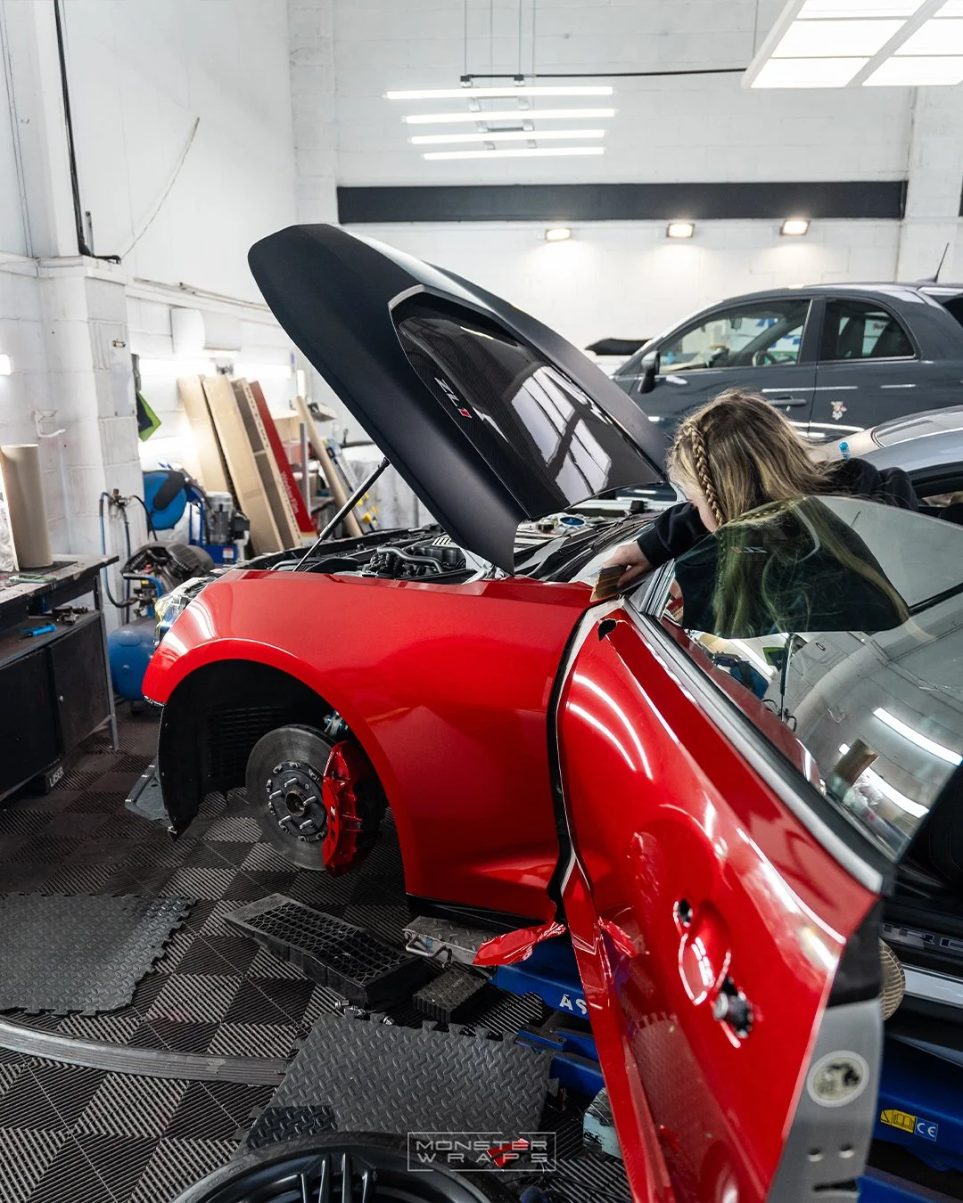 Chevrolet Camaro ZL1 1LE full colour change vinyl wrap Oracal 970 Gloss Luscious Lips custom designed printed door shut jams