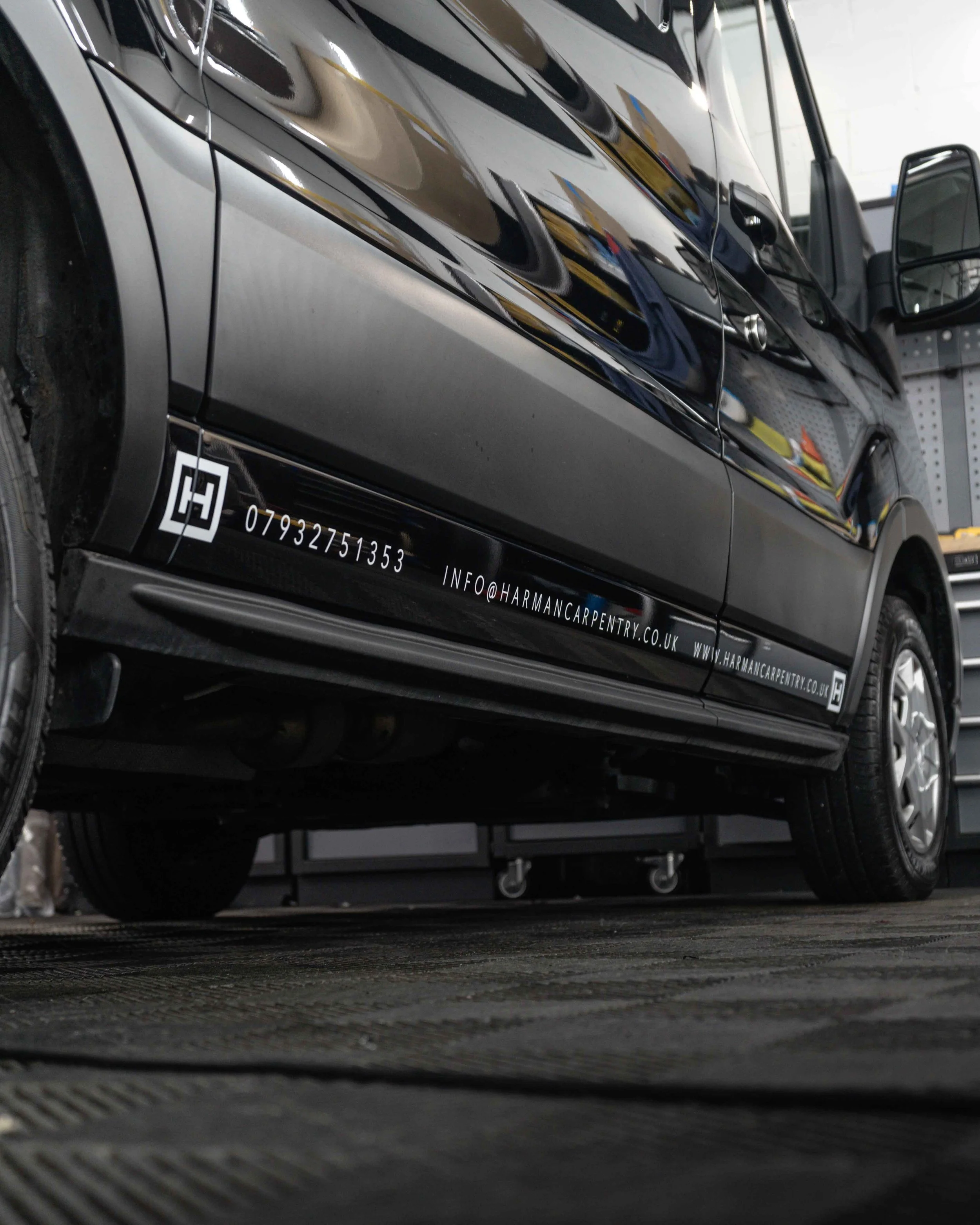 Matte printed infill wrap with branded graphics, all completed for @harman.carpentry 🪚🙌