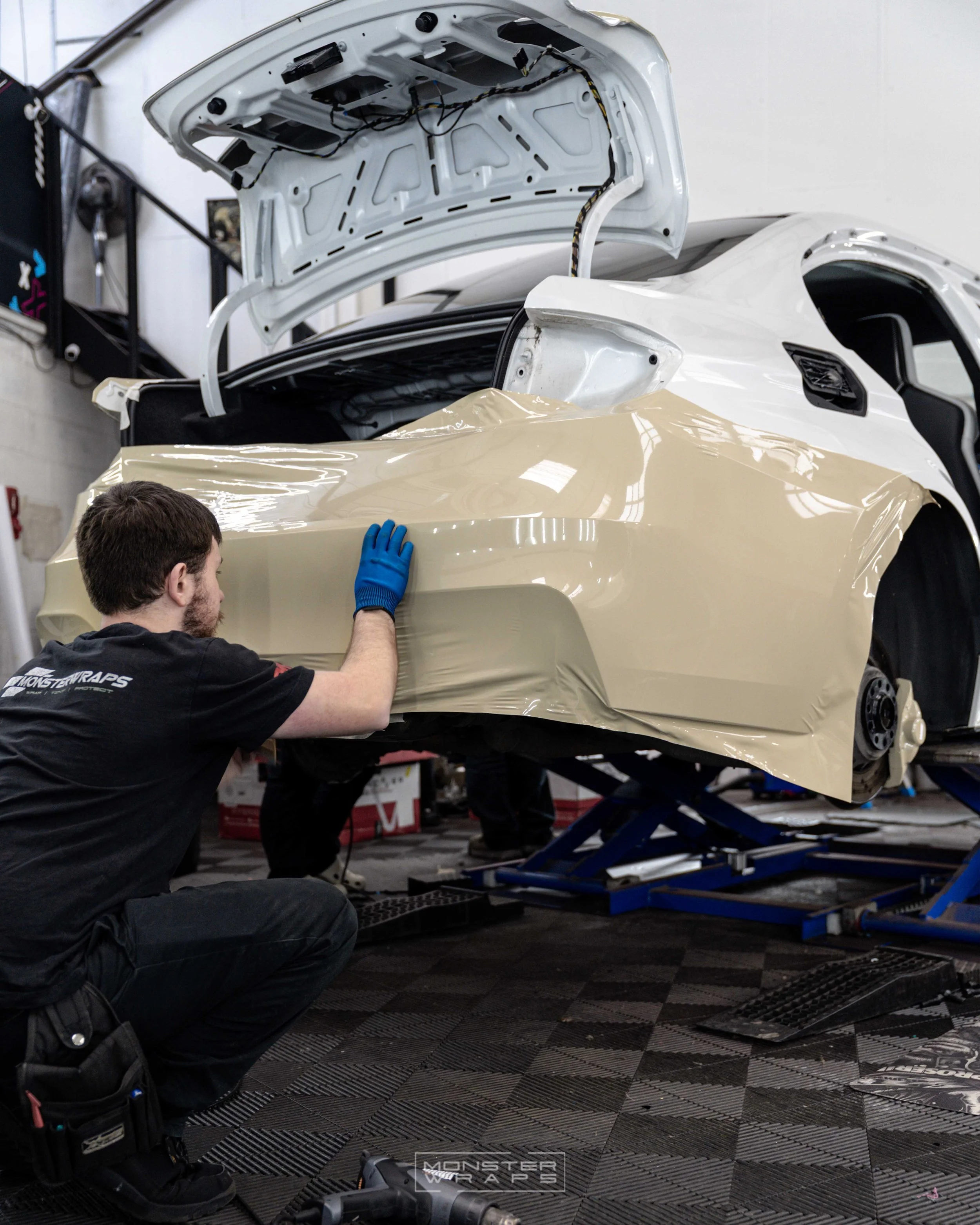 BMW M3 F80 competion full colour change vinyl wrap Arlon Gloss Sand Brown