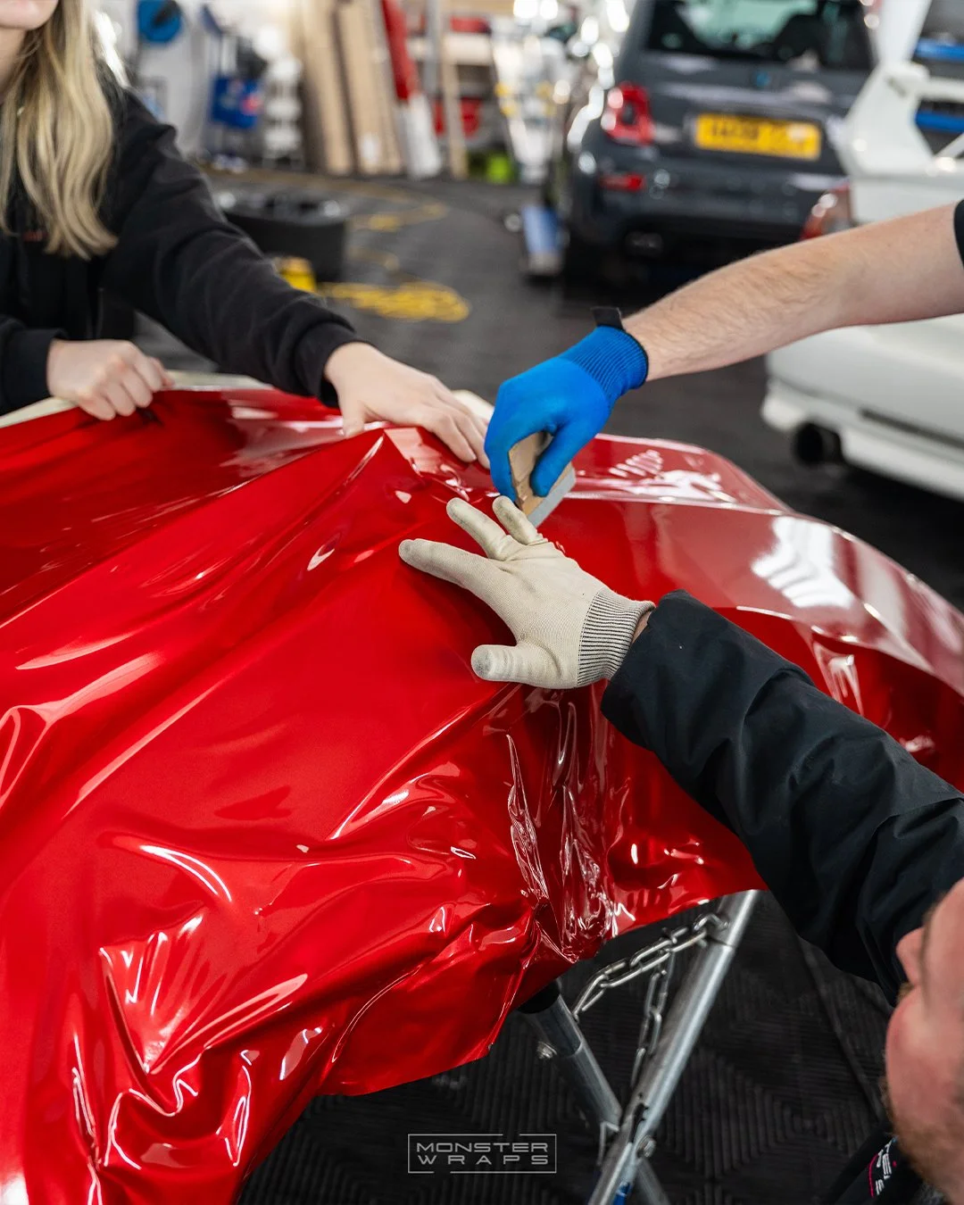 Chevrolet Camaro ZL1 1LE full colour change vinyl wrap Oracal 970 Gloss Luscious Lips custom designed printed door shut jams