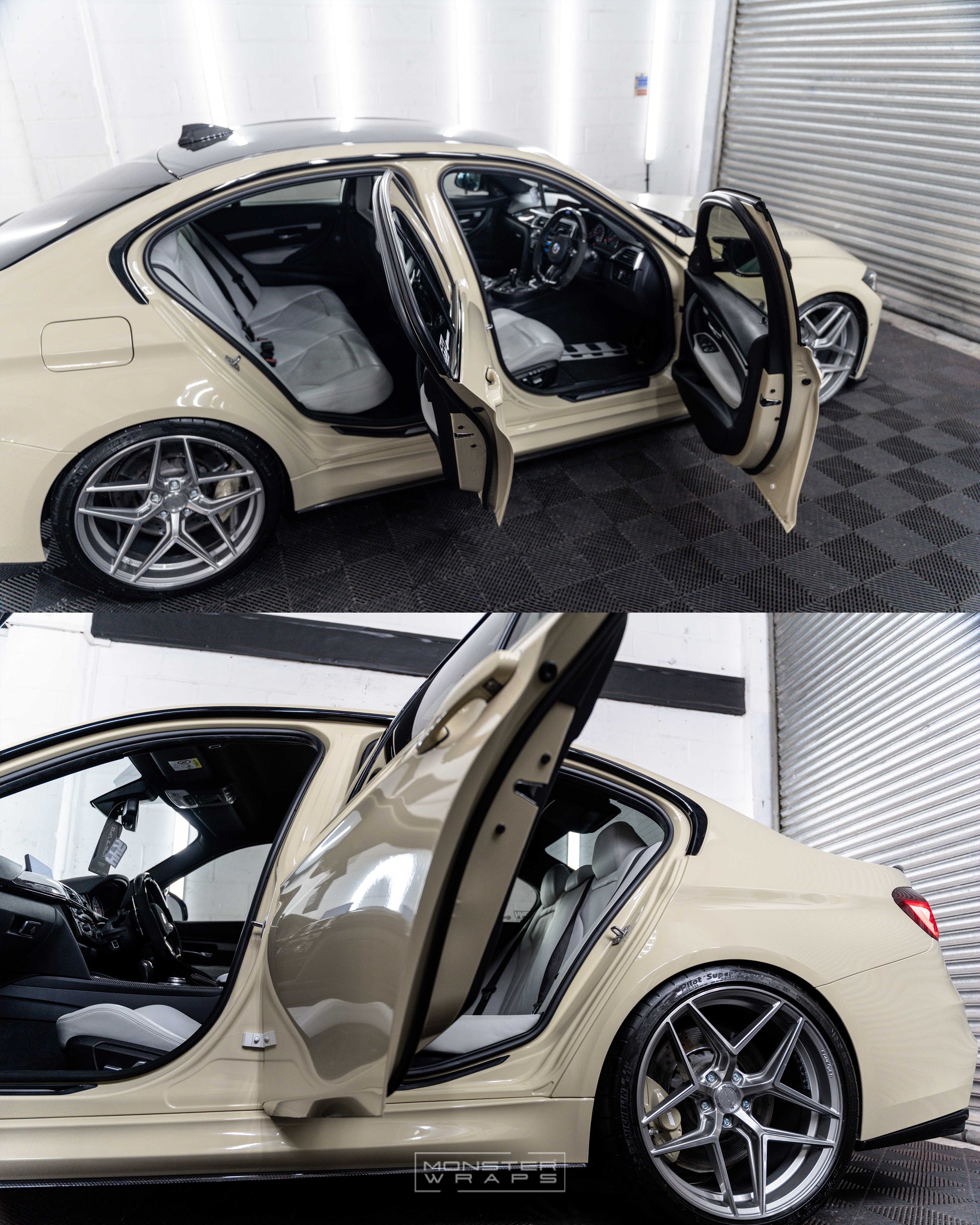 BMW M3 F80 competion full colour change vinyl wrap Arlon Gloss Sand Brown