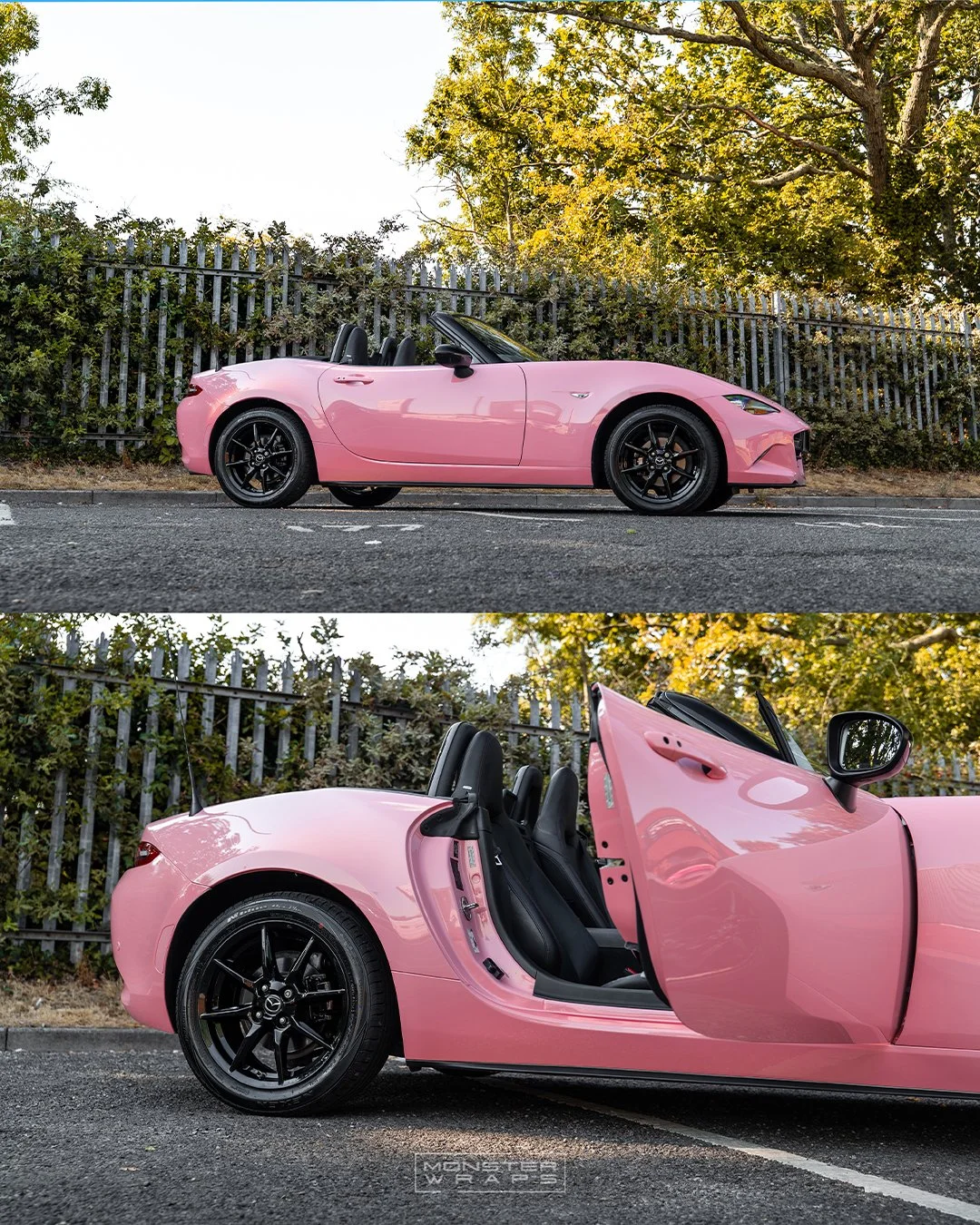 Mazda MX-5 MK4 full colour change vinyl wrap Teckwrap Gloss Chelsea Rose
