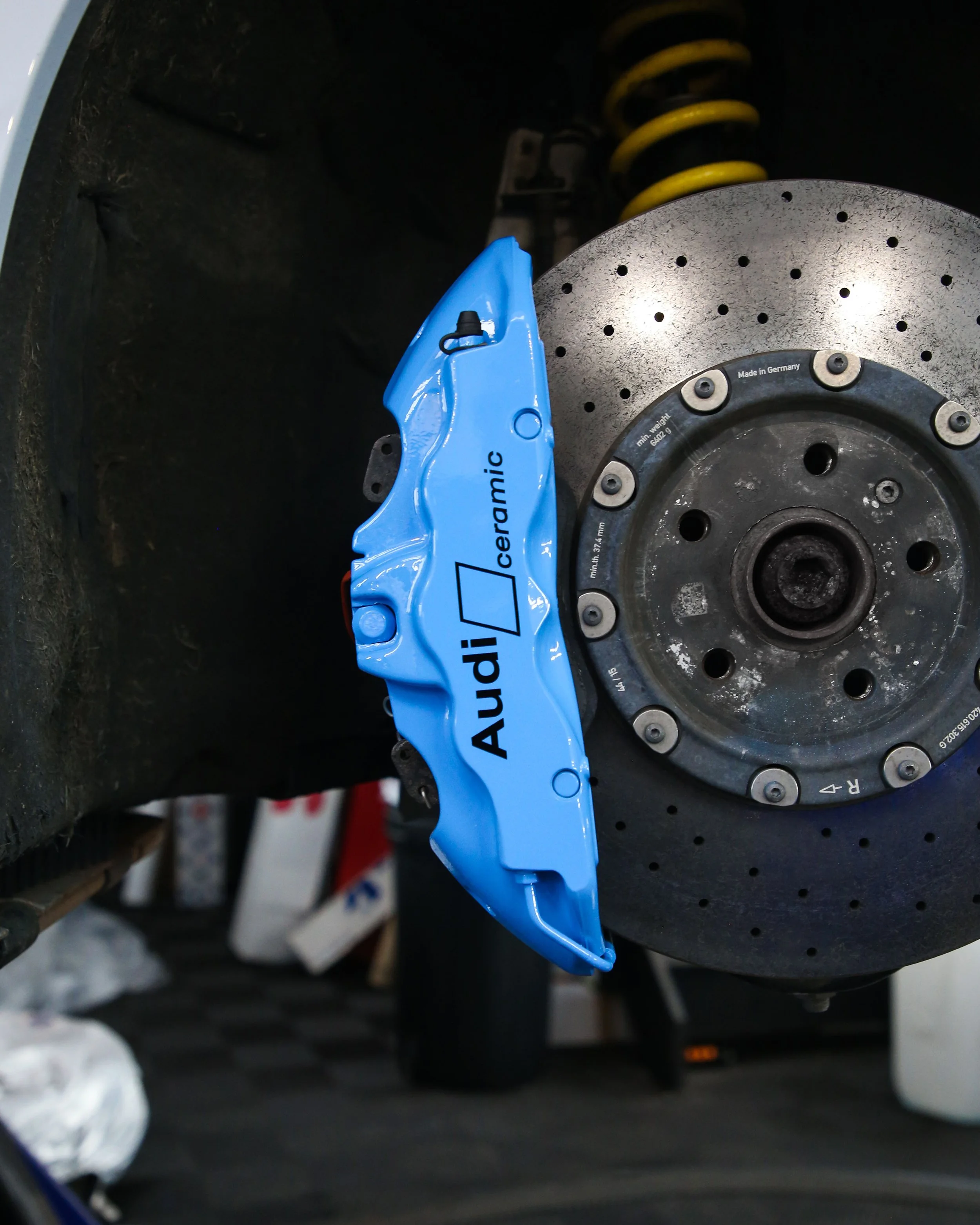 gloss riviera blue brake caliper painting