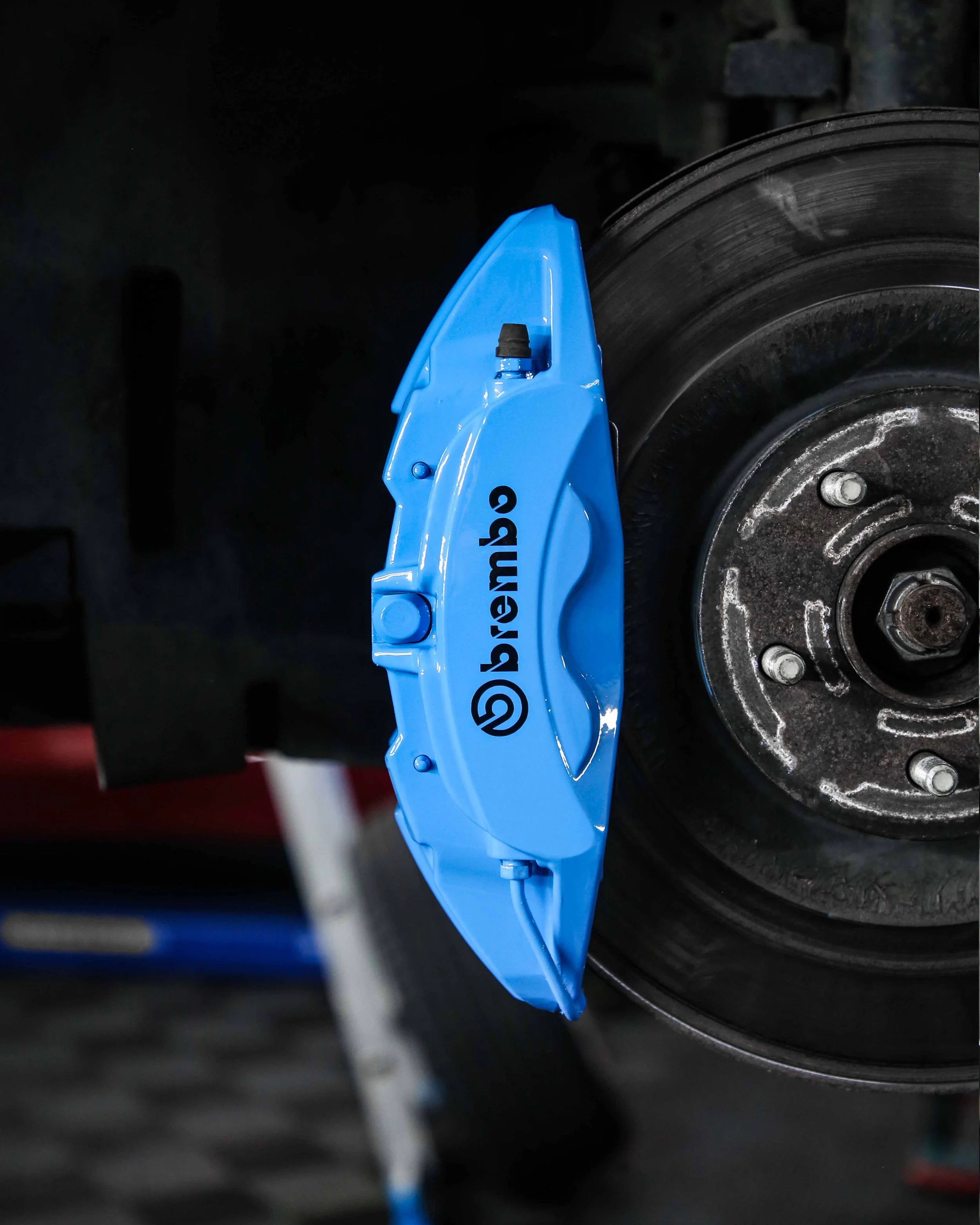 ford focus mk3 rs brake calipers painted gloss blue