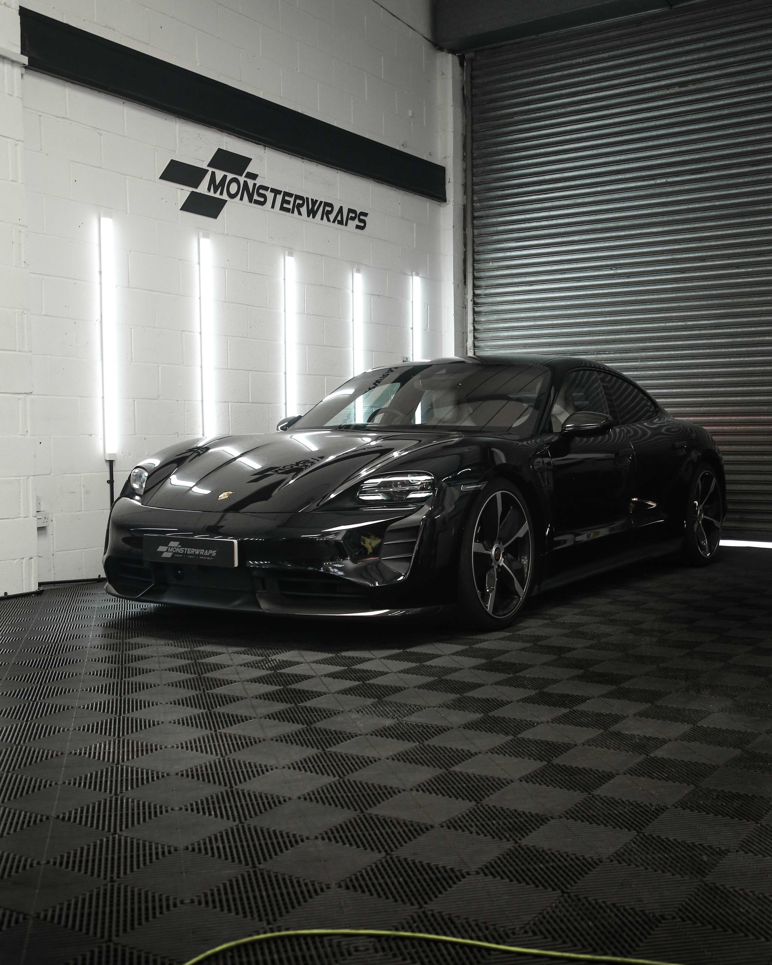 Porsche Taycan Turbo S fully protected in Gloss Paint Protection Film
