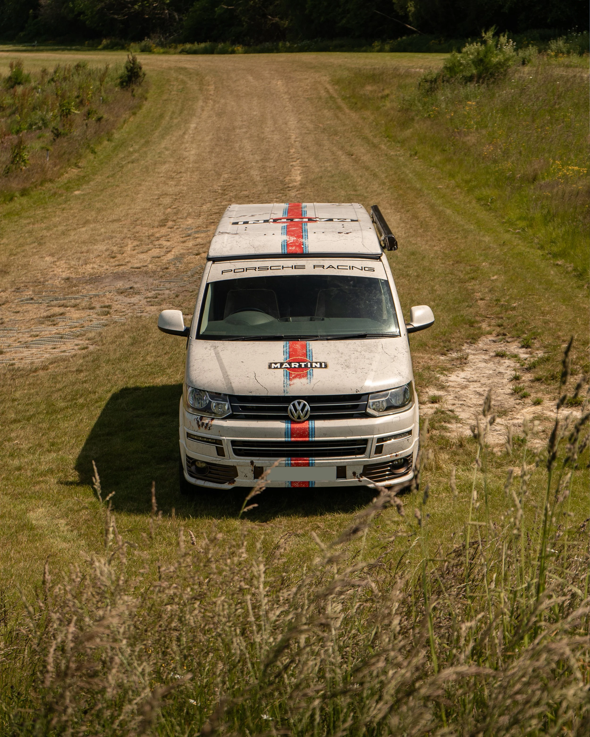 volkwagen vw transporter T5 camper full printed weathered martini wrap