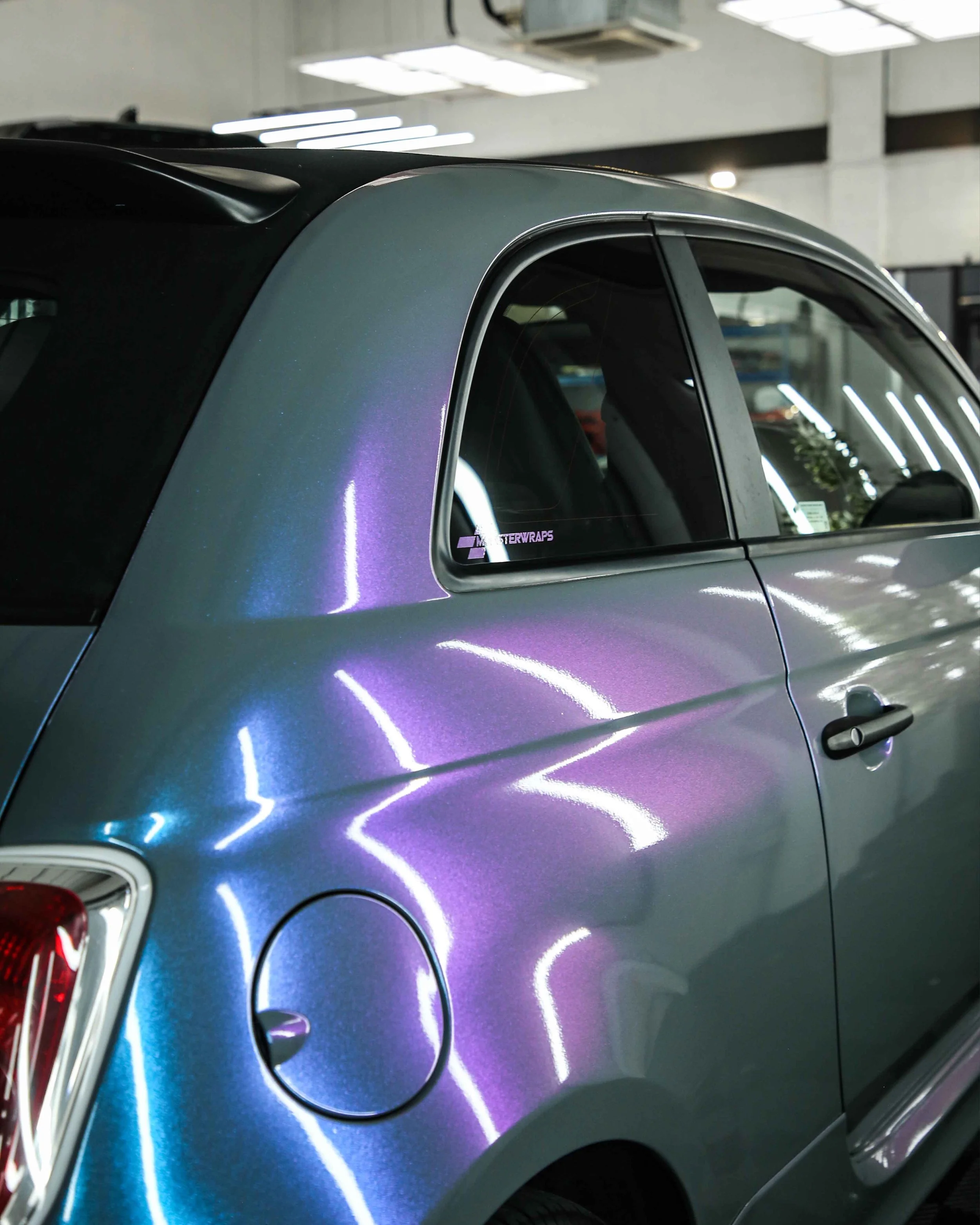 Abarth 595 full wrap in Gloss Flip Chameleon Gloss