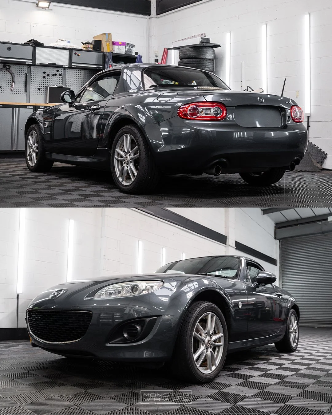 Mazda MX-5 Miata MK3 full vinyl colour change wrap inozetek supergloss midnight green
