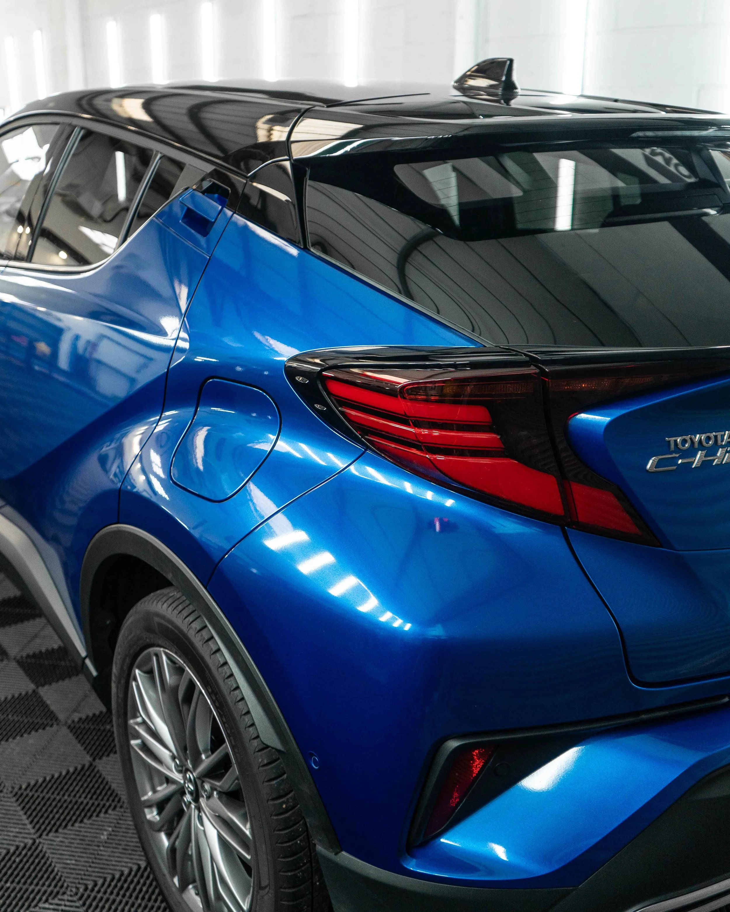Toyota C-HR full colour change vinyl wrap using Oracal Gloss Night Blue Metallic