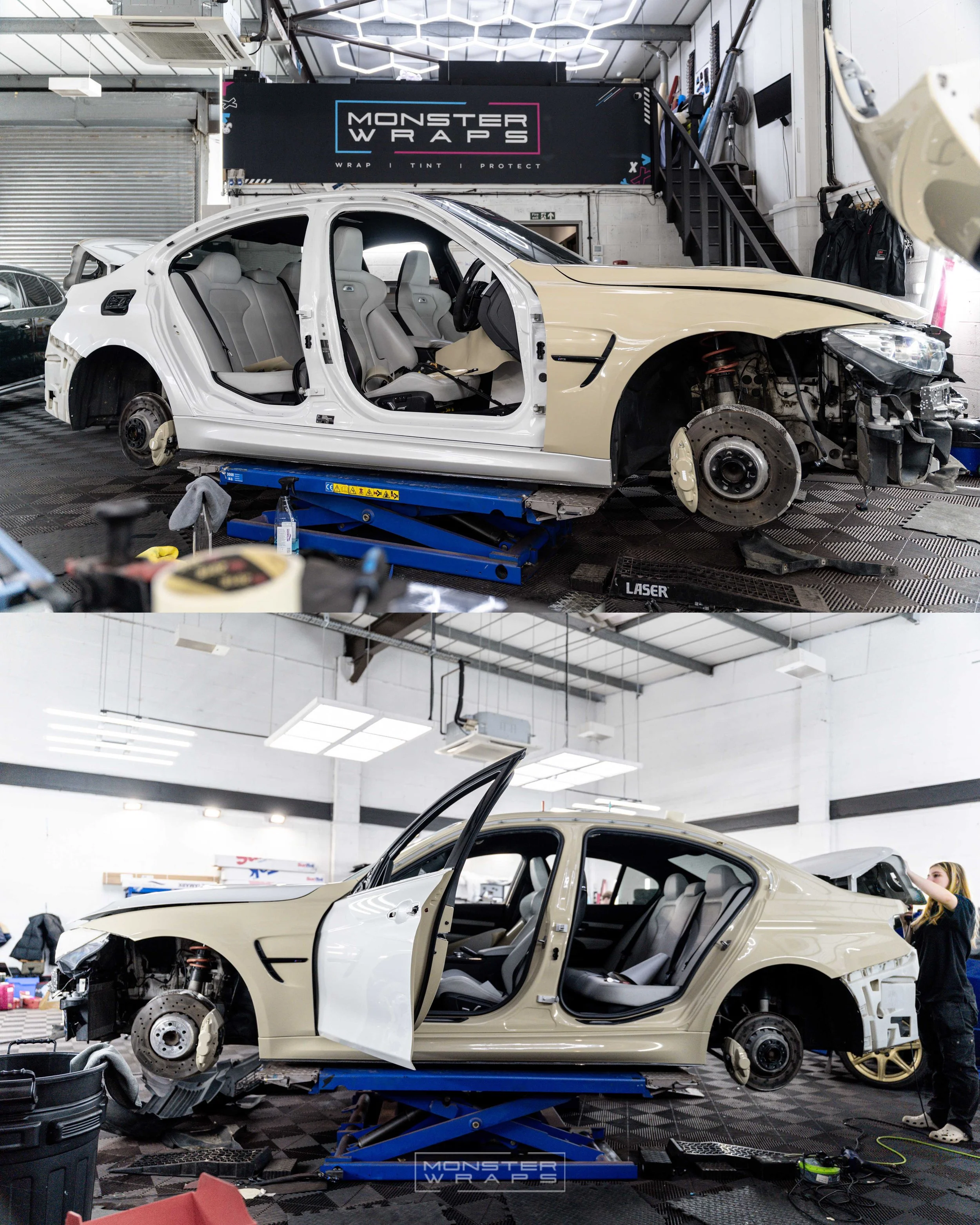 BMW M3 F80 competion full colour change vinyl wrap Arlon Gloss Sand Brown