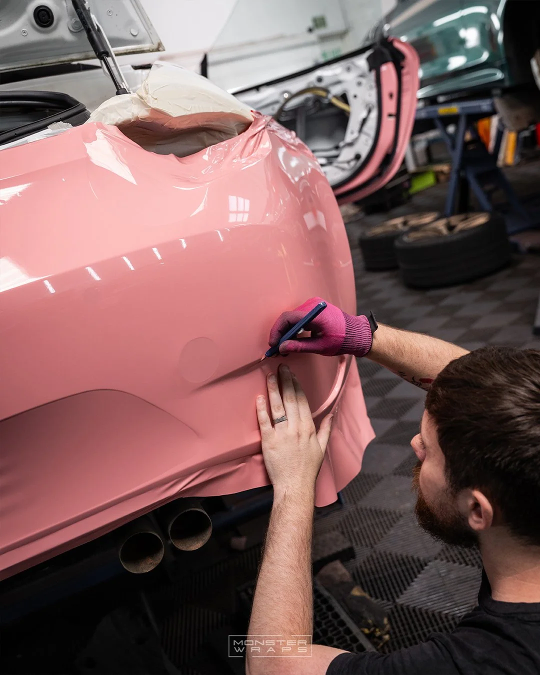Mazda MX-5 MK4 full colour change vinyl wrap Teckwrap Gloss Chelsea Rose
