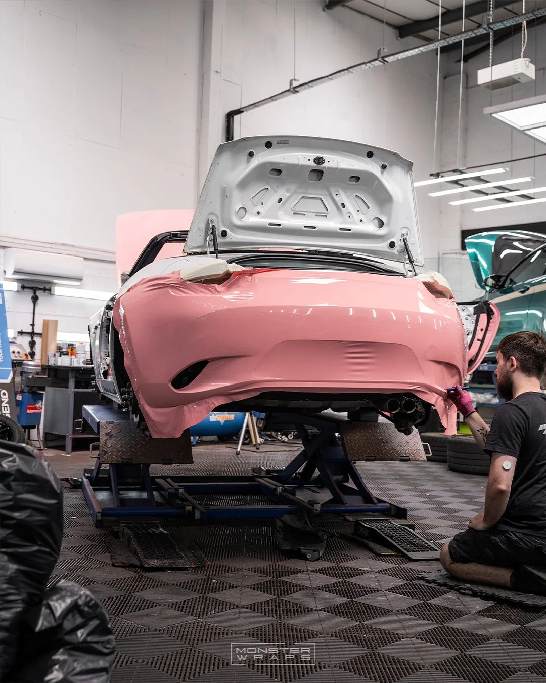 Mazda MX-5 MK4 full colour change vinyl wrap Teckwrap Gloss Chelsea Rose