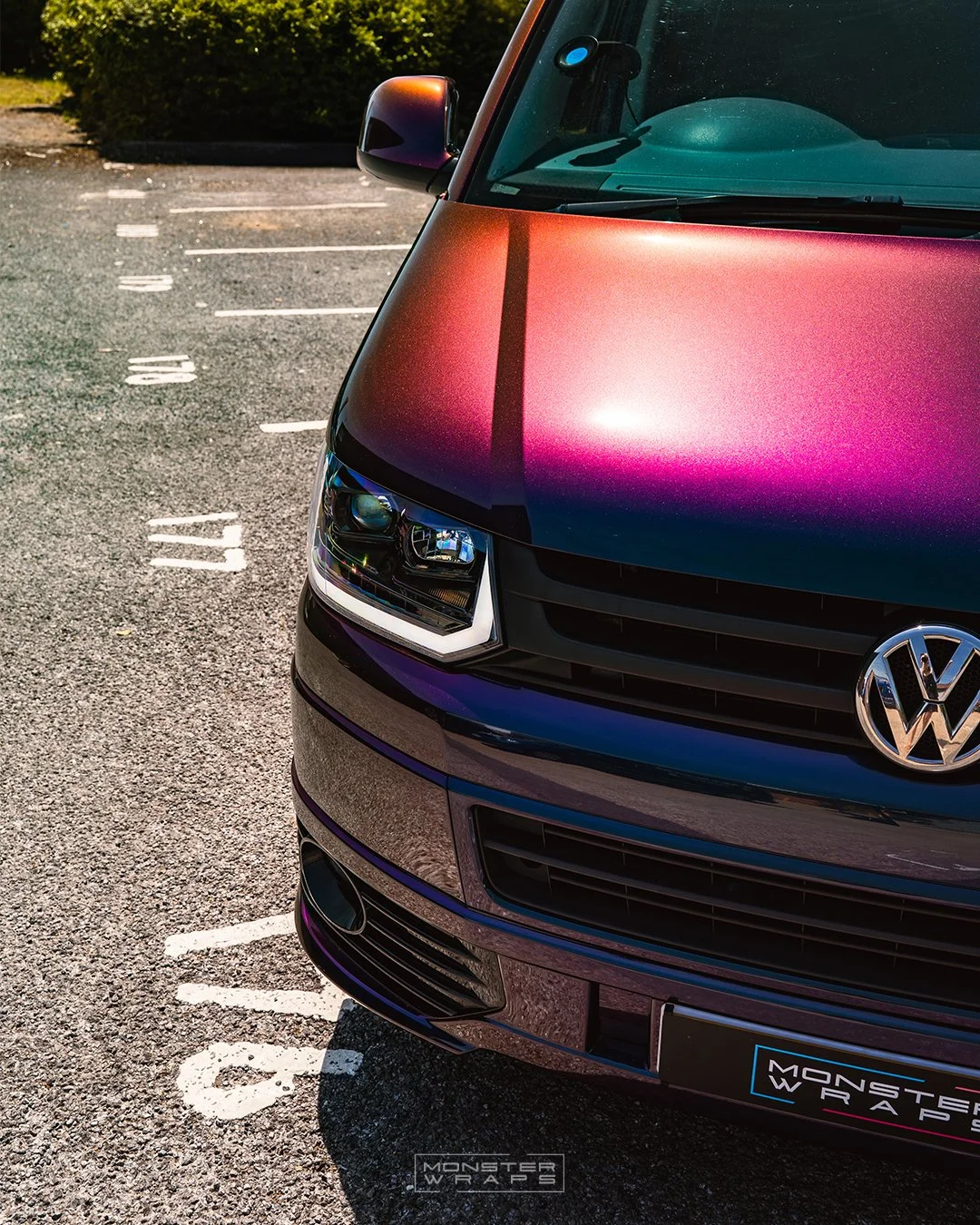 VW Volkswagen Transporter T5.1 Caravelle vinyl colour change wrap 3M High Gloss Flip Deep Space