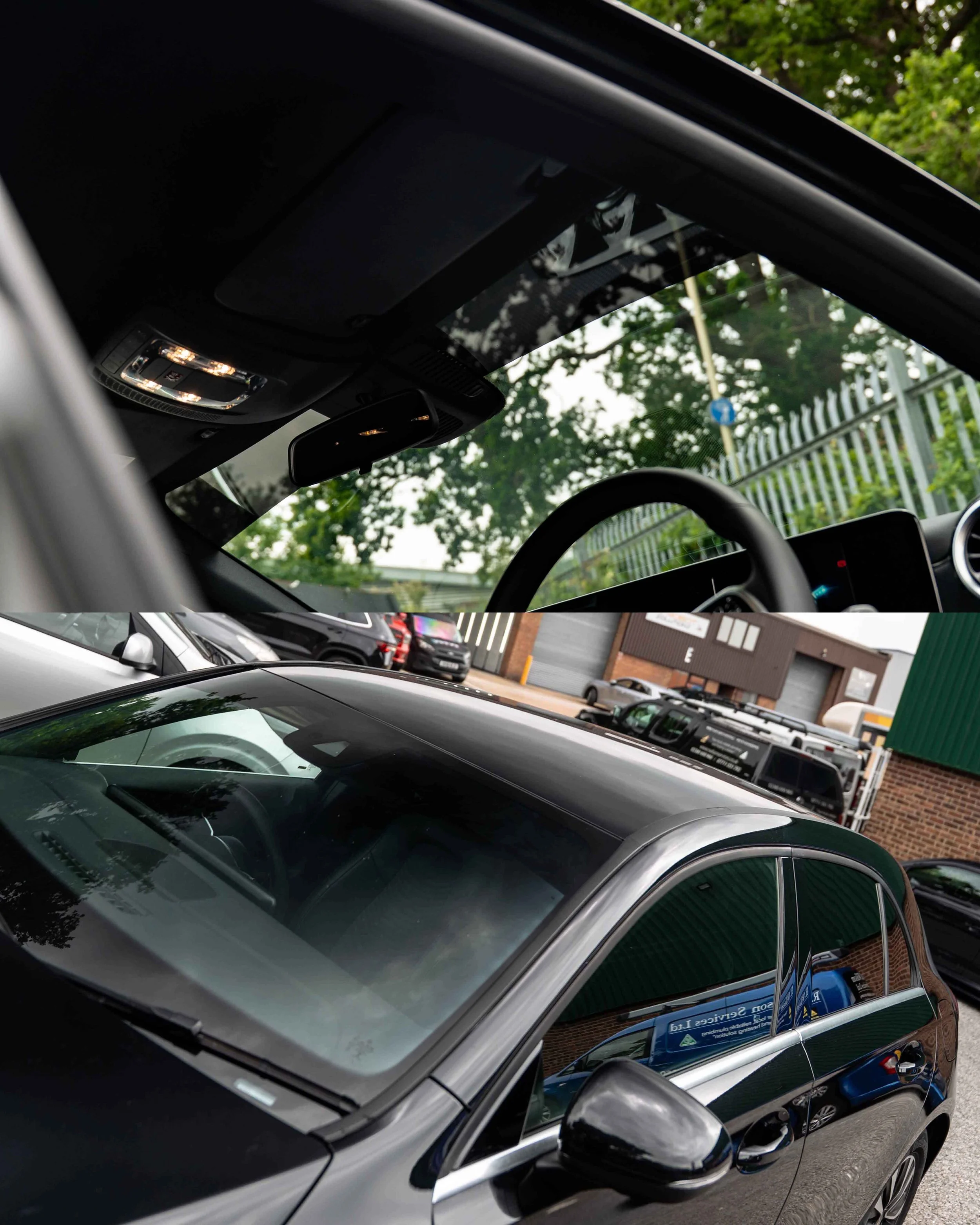 Mercedes A180 W177 - 5% Tinted Sunstrip - 1.jpg