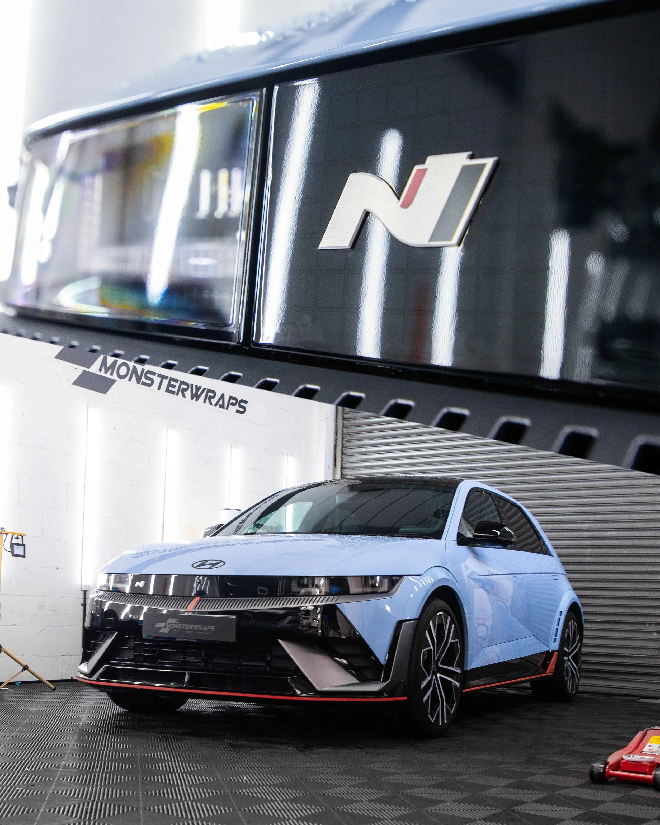 Hyundai Ioniq 5N headlights protected with Gloss Clear Paint Protection Film