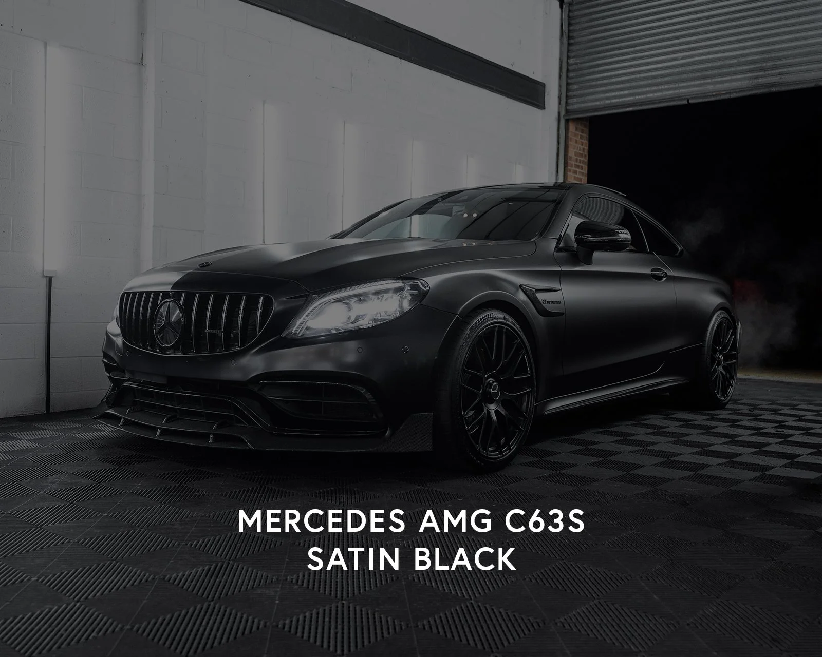 Mercedes AMG C63s W205 coupe full external colour change vinyl car wrap 3M 2080 Satin Black