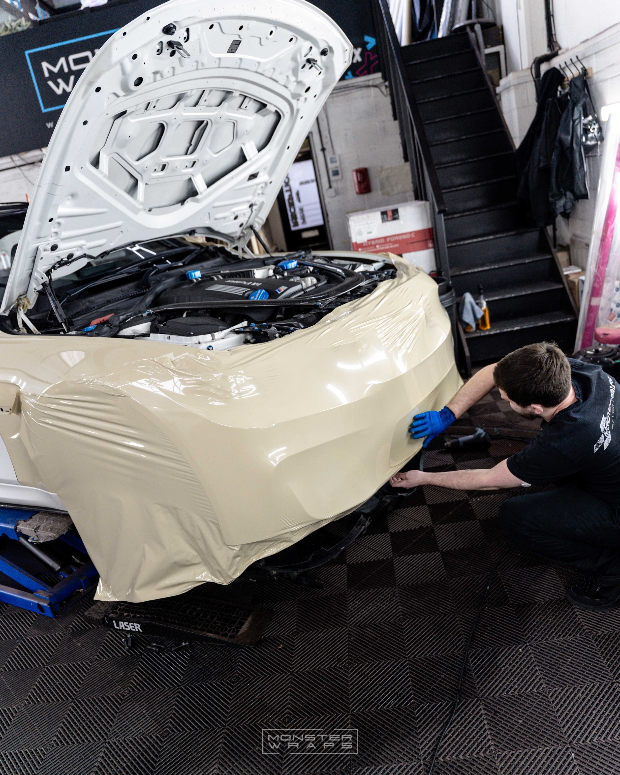 BMW M3 F80 competion full colour change vinyl wrap Arlon Gloss Sand Brown