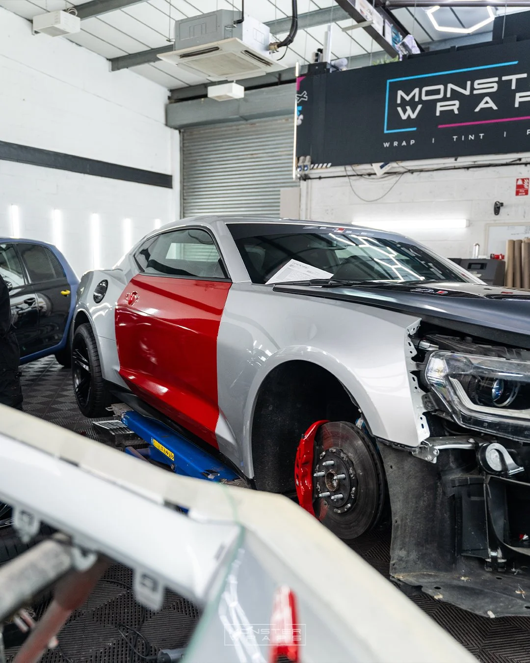Chevrolet Camaro ZL1 1LE full colour change vinyl wrap Oracal 970 Gloss Luscious Lips custom designed printed door shut jams