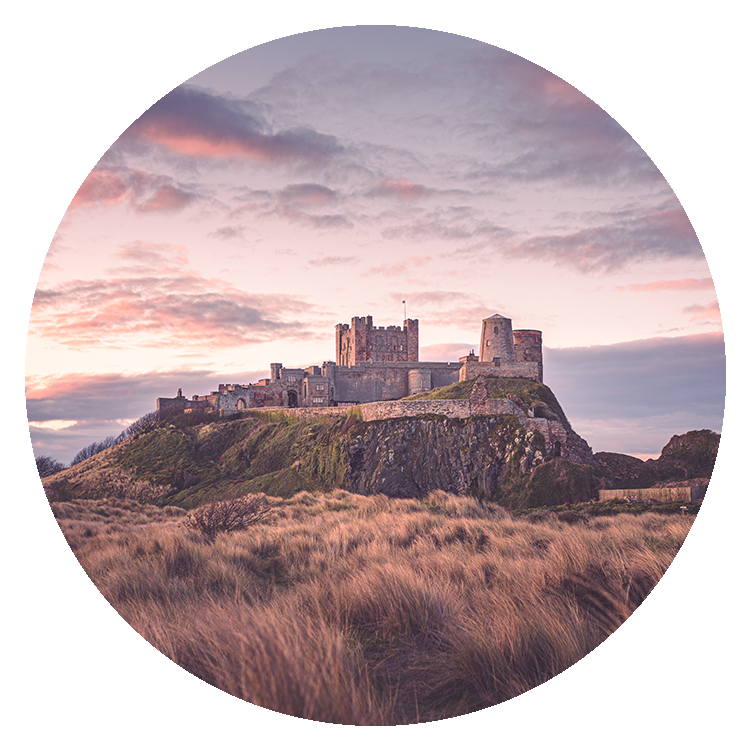 Bamburgh Castle at Dawn, Northumberland — Castles and Kingdoms Collection - Last Scene Photography