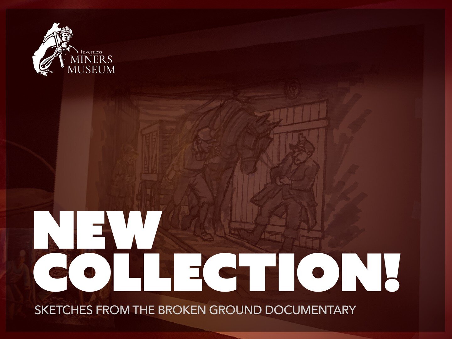 New collection! 

For the remainder of the summer, Terry MacDonald's sketches from #thebrokengrounddocumentary will be displayed throughout the museum. Come on by and see them for yourself.

Watch the film:
invernessminersmuseum.com/docs

Plan your v