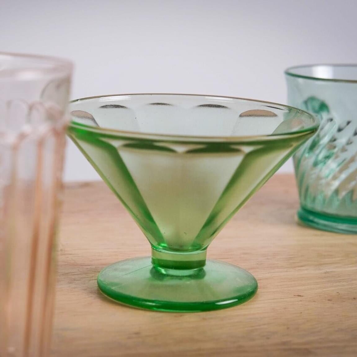 ⛏ From the Archives ⛏

Depression Glass is a term used to denote glassware that was produced between 1929-1939. This glassware was either clear or coloured translucent to make it more attractive. It was distributed free or at low cost to the purchase