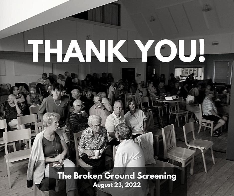 A heartfelt thank you to all those that made last evening's event at I.C.C.A. so special. It was terrific to see so many new and familiar faces in attendance; your support for The Broken Ground documentary and Allan J. Memorial Avenue was deeply appr