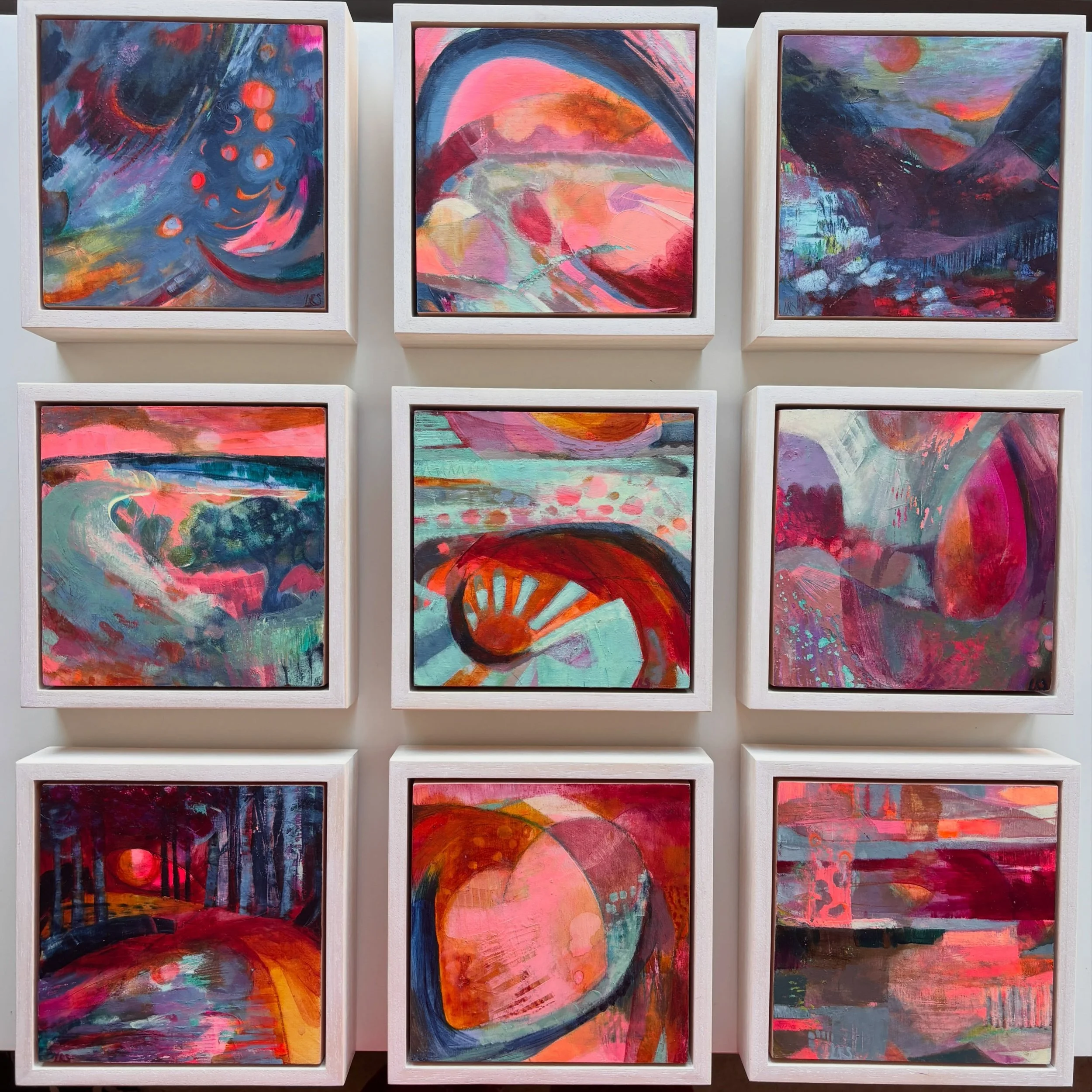 My work is now on show in &ldquo;Textures of Autumn&rdquo; at @studio_vault in Settle, open until 24 December 🍂

Fourteen paintings in all, nine small pieces, plus five larger works. 

Huge congratulations to Emily on 11 years of Studio Vault, and t