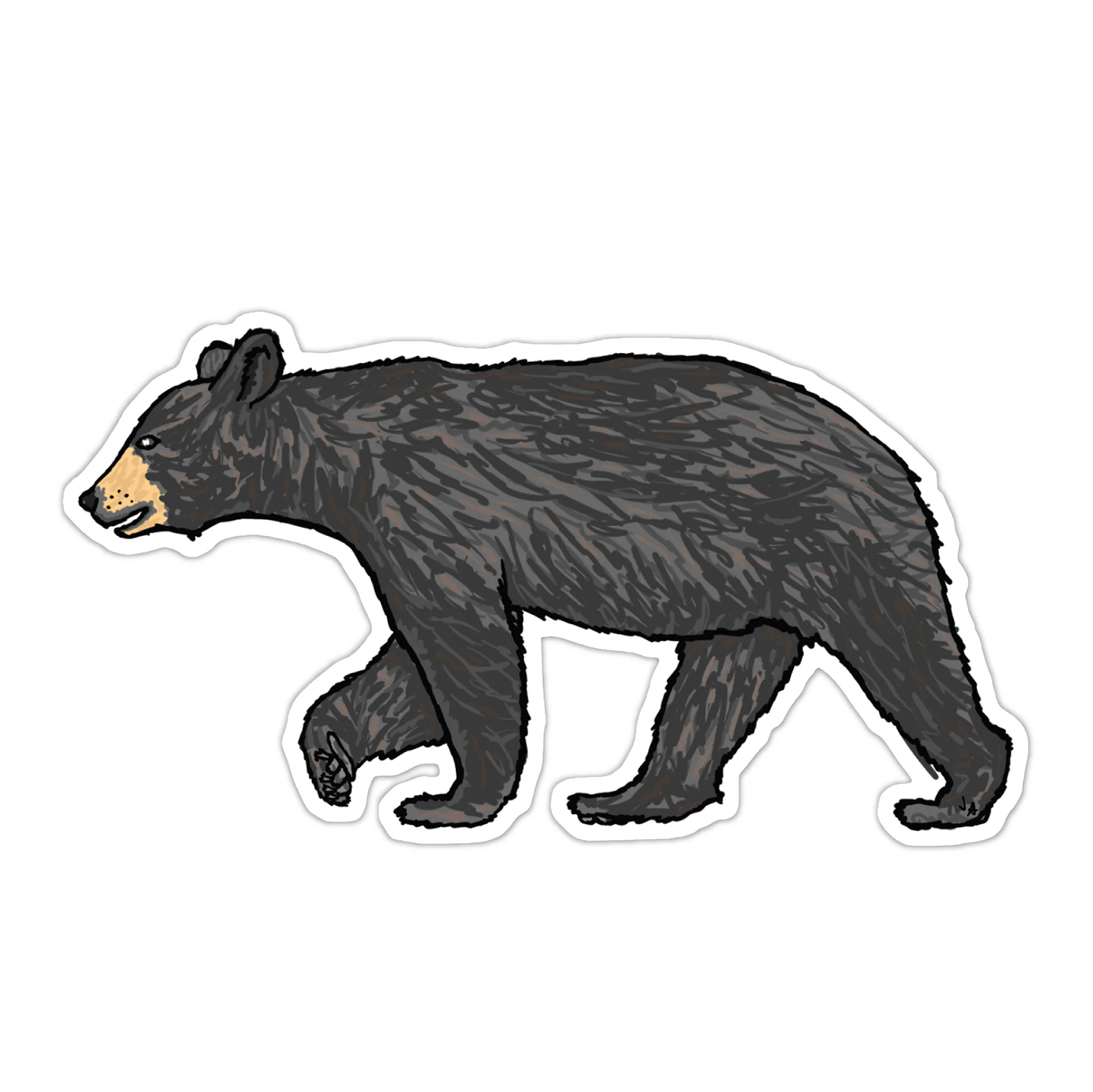 Black Bear Vinyl Sticker — J & H Supply Co.