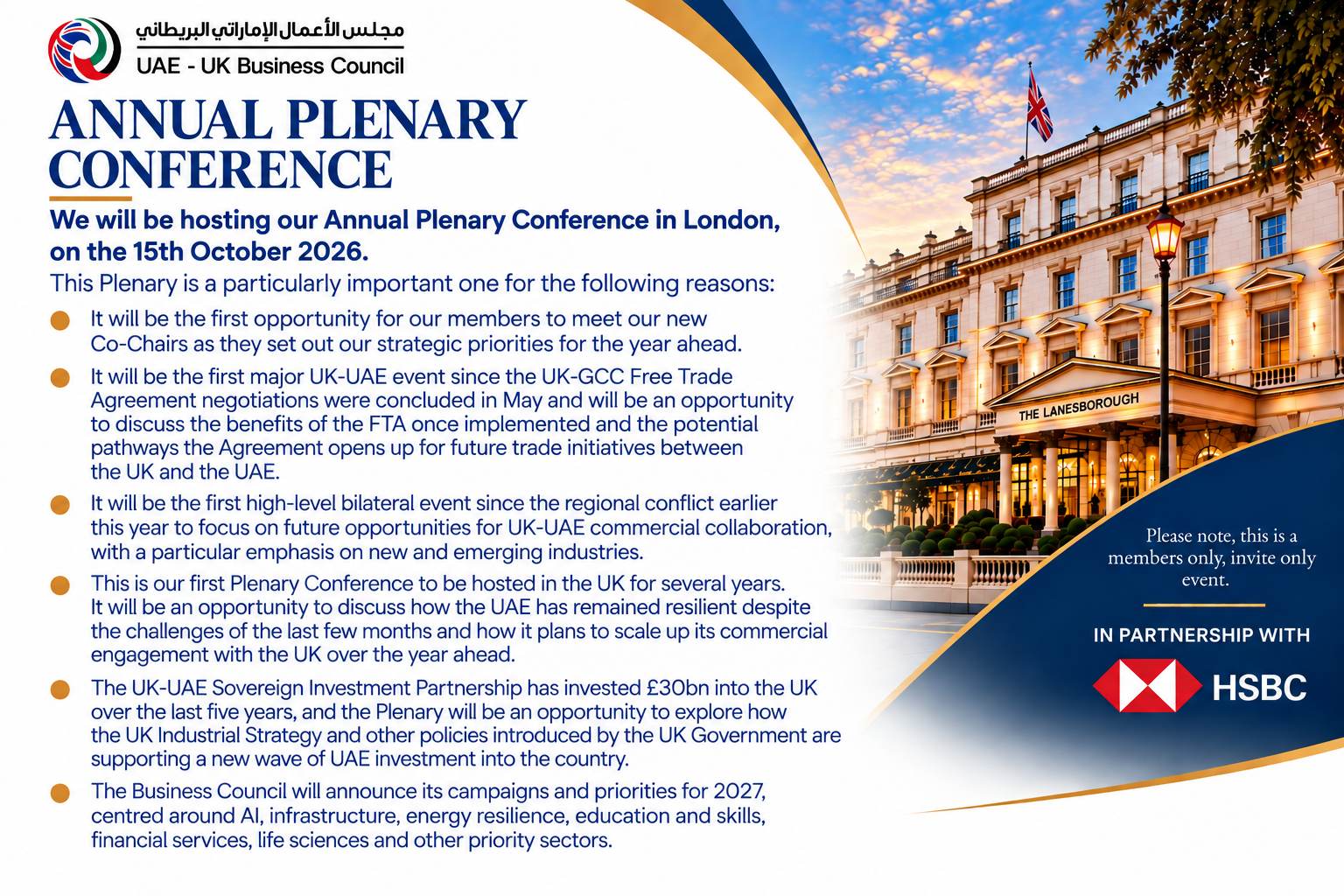 Annual Plenary Conference - 15th October 2026