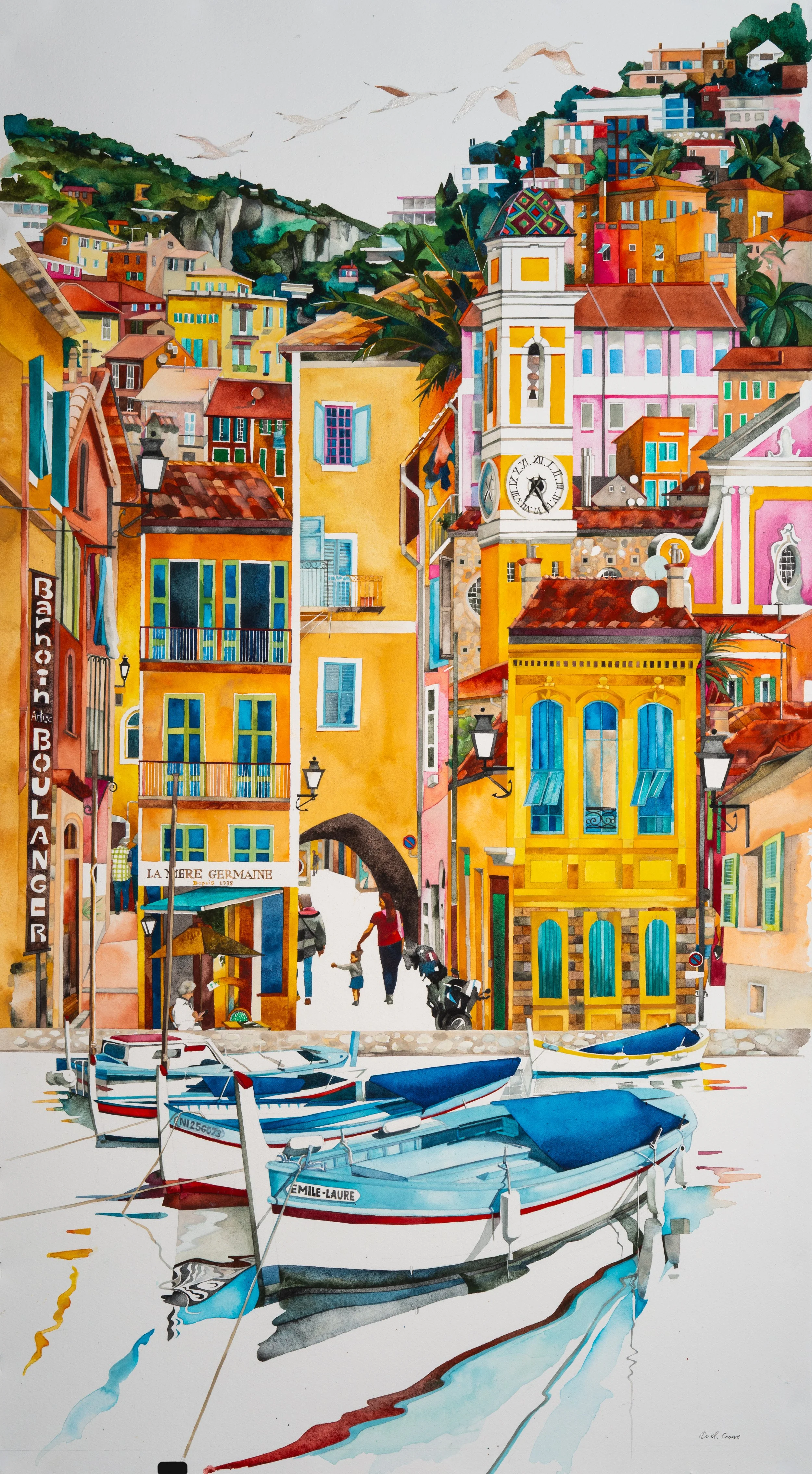 BOULANGER, my ode to Villefranche-sur-Mer and the South of France.  39 x 23