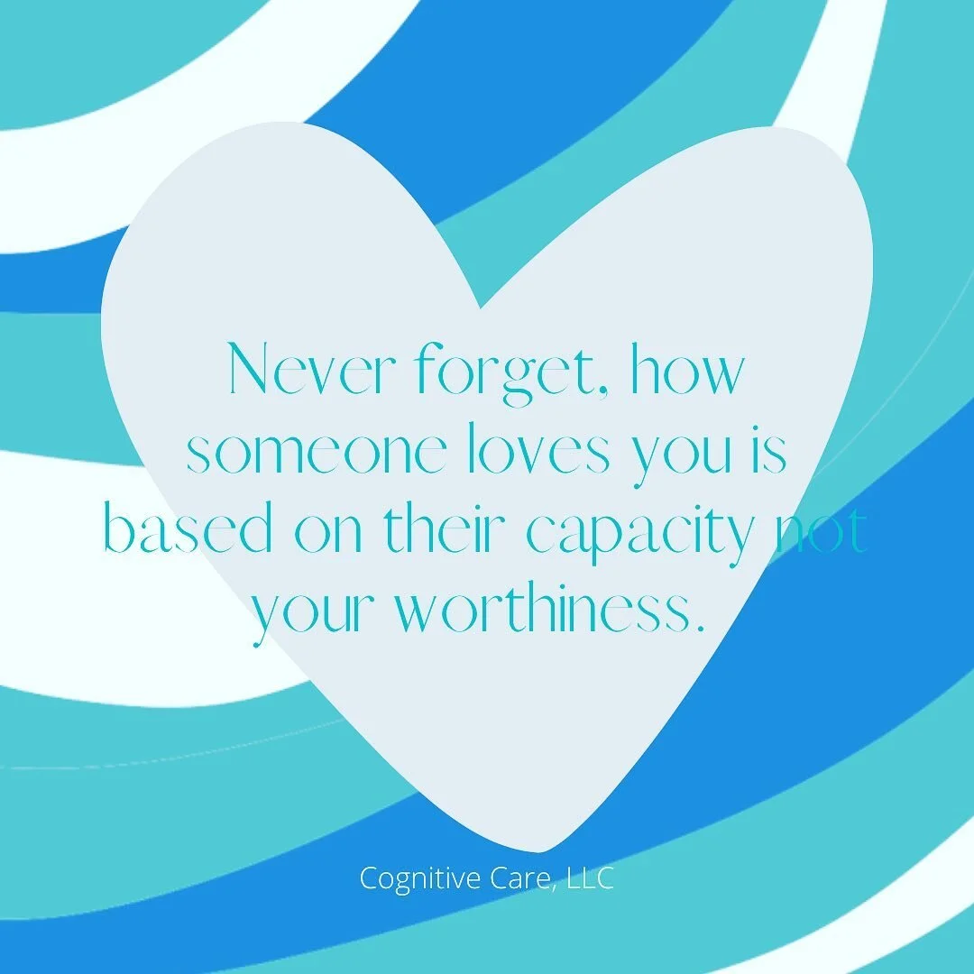 This is very important. I encourage you to communicate your needs and seek other relationships with people capable of giving the love you desire. Be gentle with yourself as you process disappointment. 

You belong here 💙

#cognitivecare #wellness #m