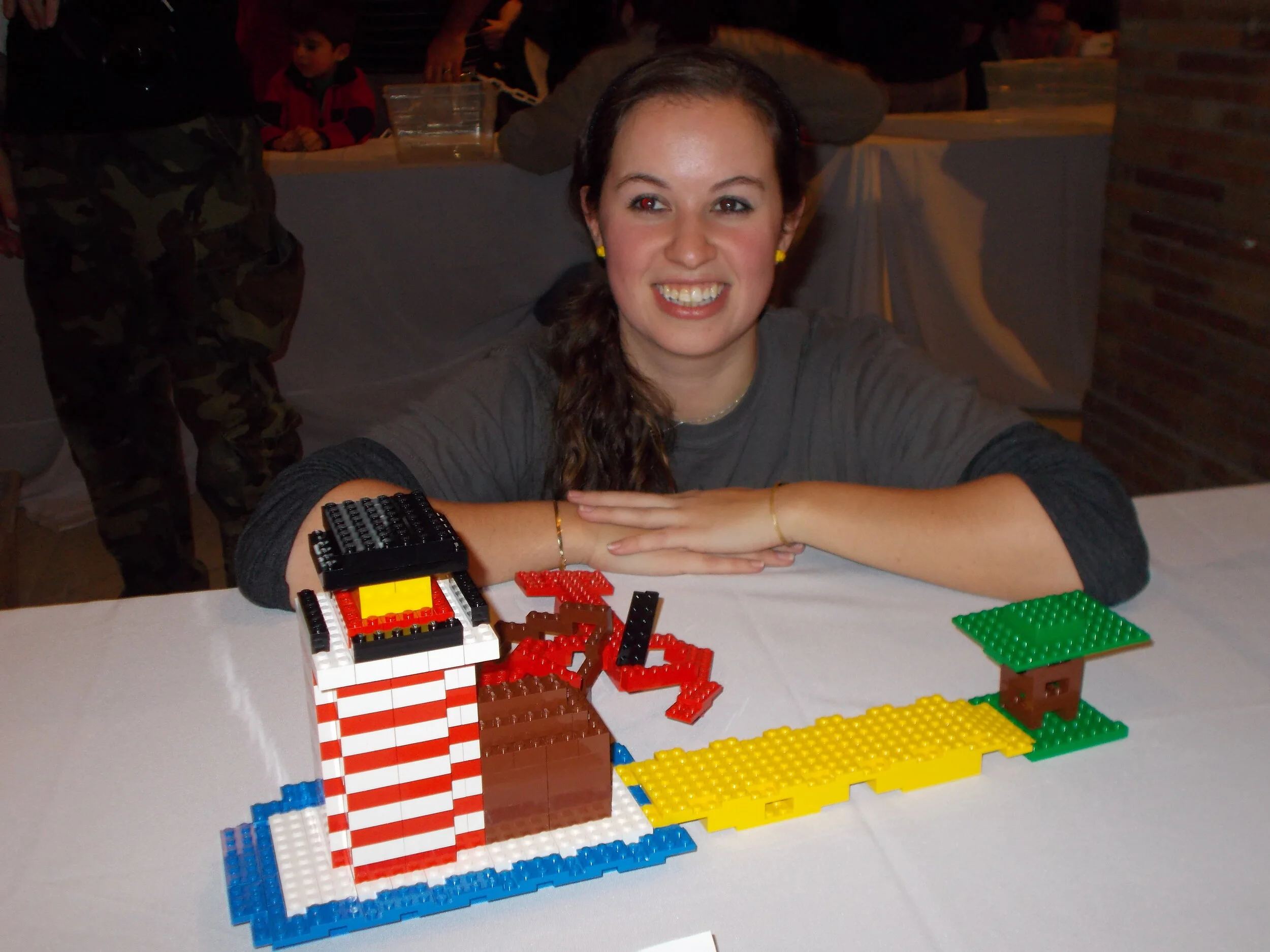 Round 2 - I built a lighthouse and a lobster to represent Maine