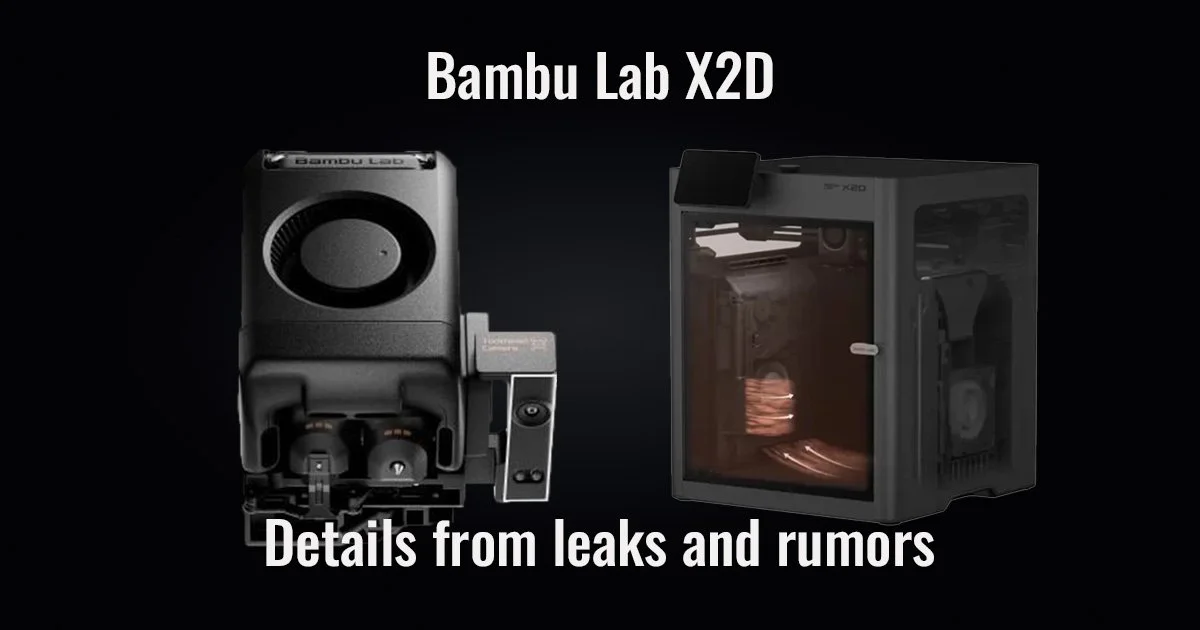 Bambu Lab X2D dual extruder nozzle and the enclosed heated chamber