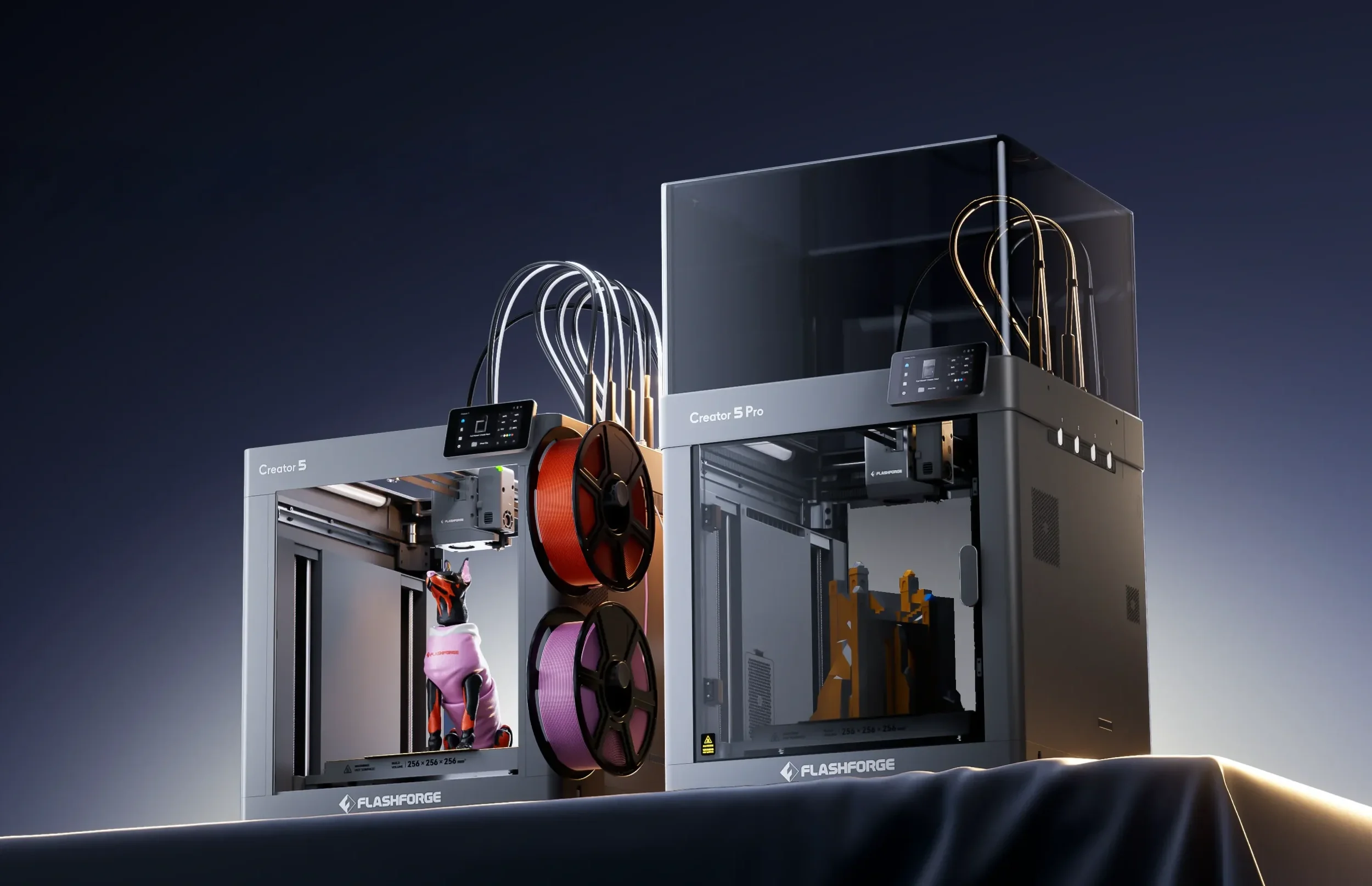 Flashforge Creator 5 and 5 Pro Breakdown: Specs, Pricing &amp; How they Compare to Snapmaker U1, Prusa XL &amp; Bambu Lab H2C