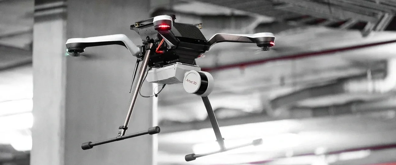 Autonomous drone setup with an Artec Jet installed