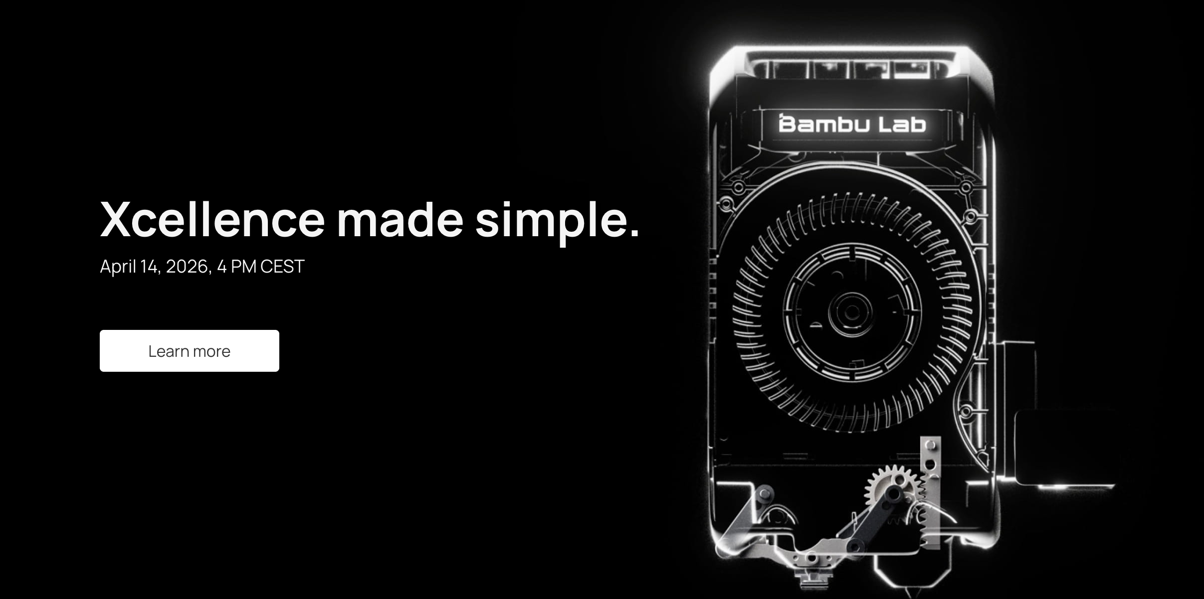 official bambu lab teaser image for the Xcellence