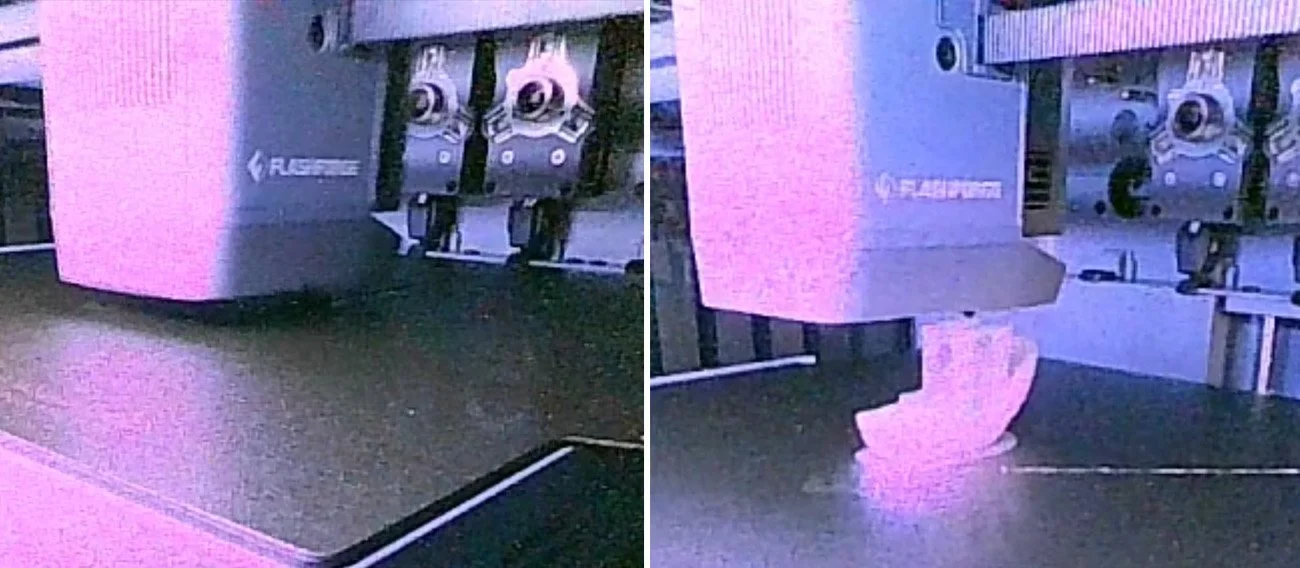Flashforge Creator 5 Pro 720p camera view during a print