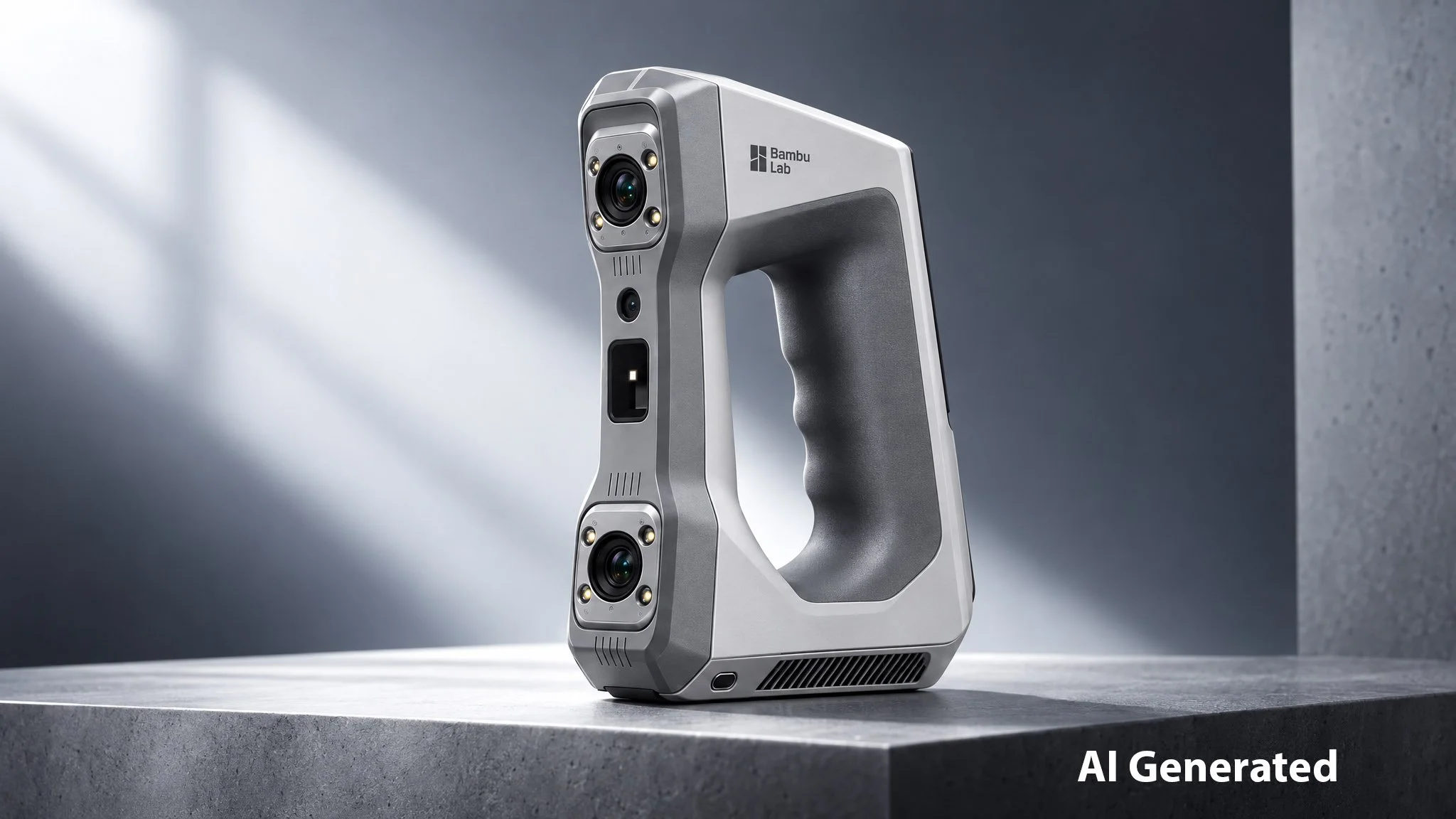 Artist interpretation of Bambu Lab S1 3D scanner using AI