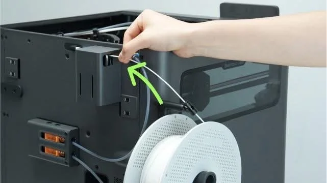 This shows the X2D Bowden extruder mounted on the back.