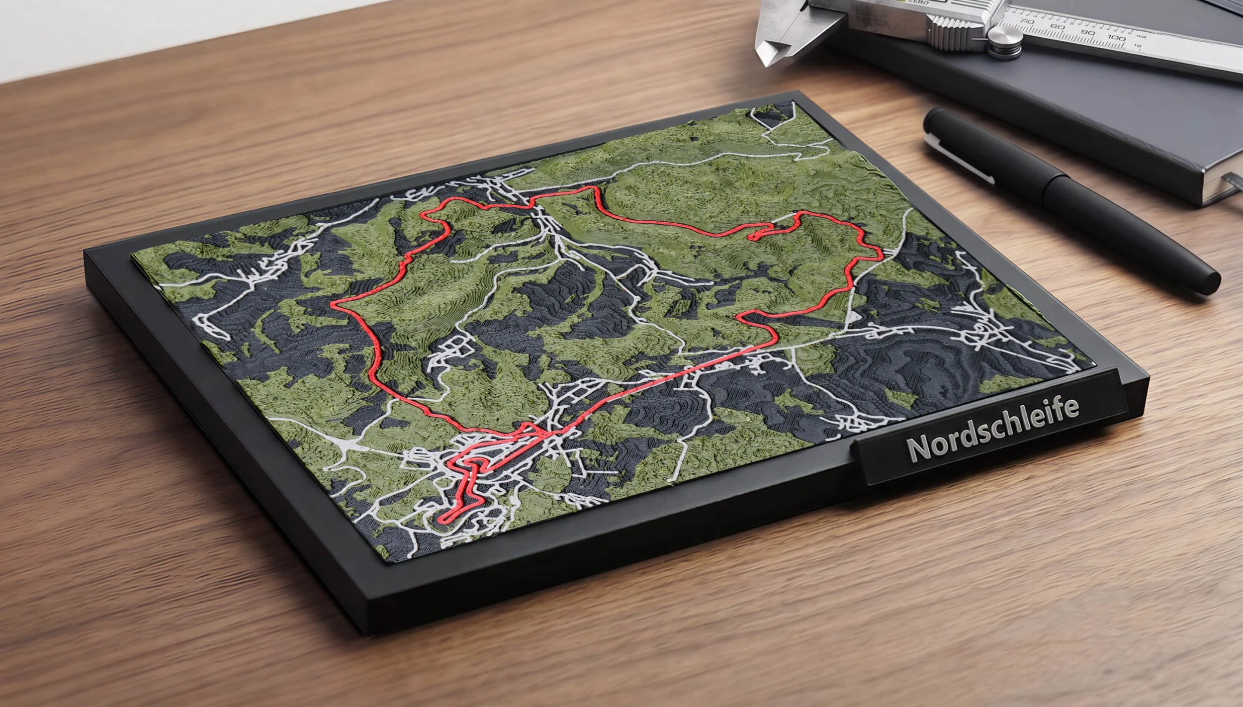 Large printed map with multiple colors made on the A2L