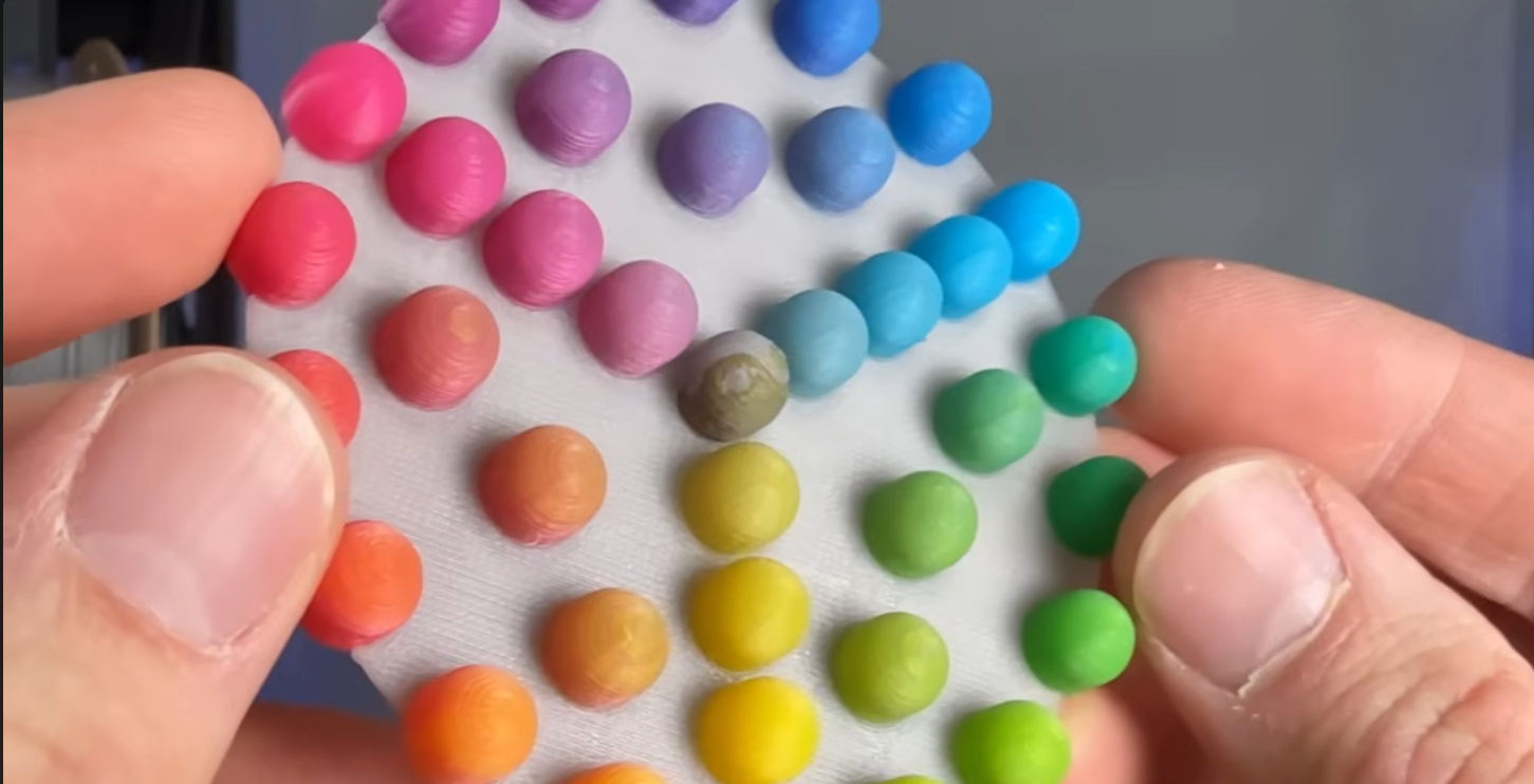 full spectrum 3d printing achieves dozens of colors with only 4 filmanets.