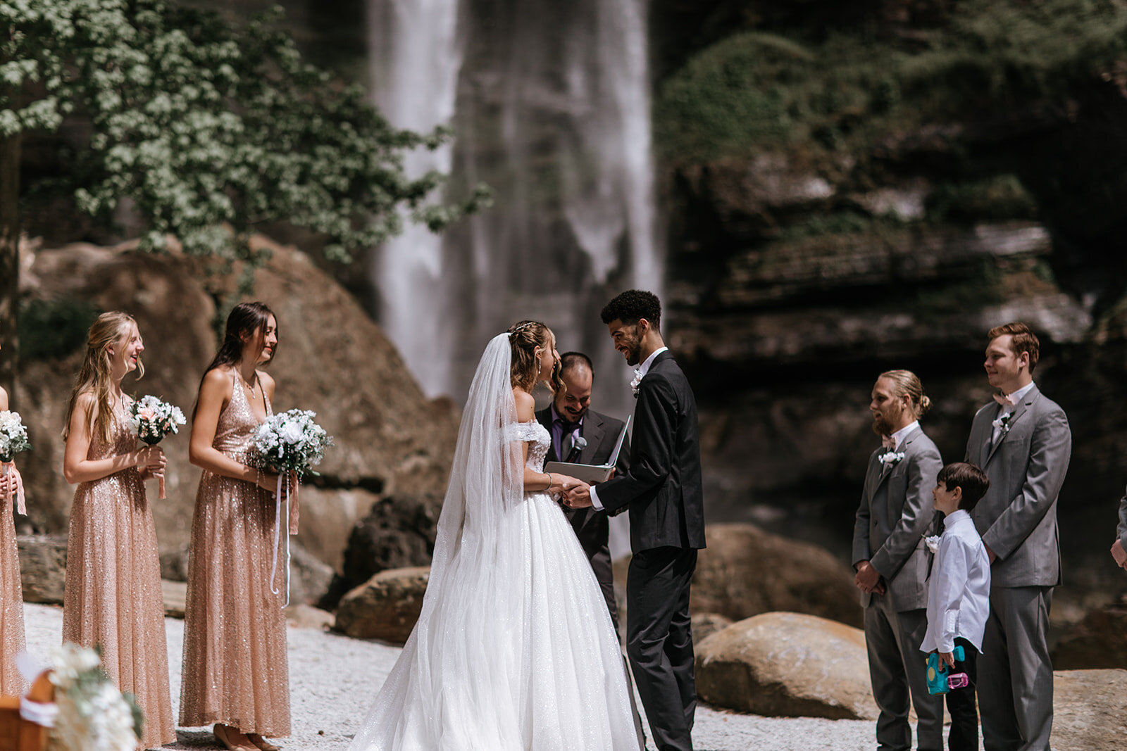 Intimate Waterfall Wedding at Toccoa Falls | Asheville Elopement Photographer