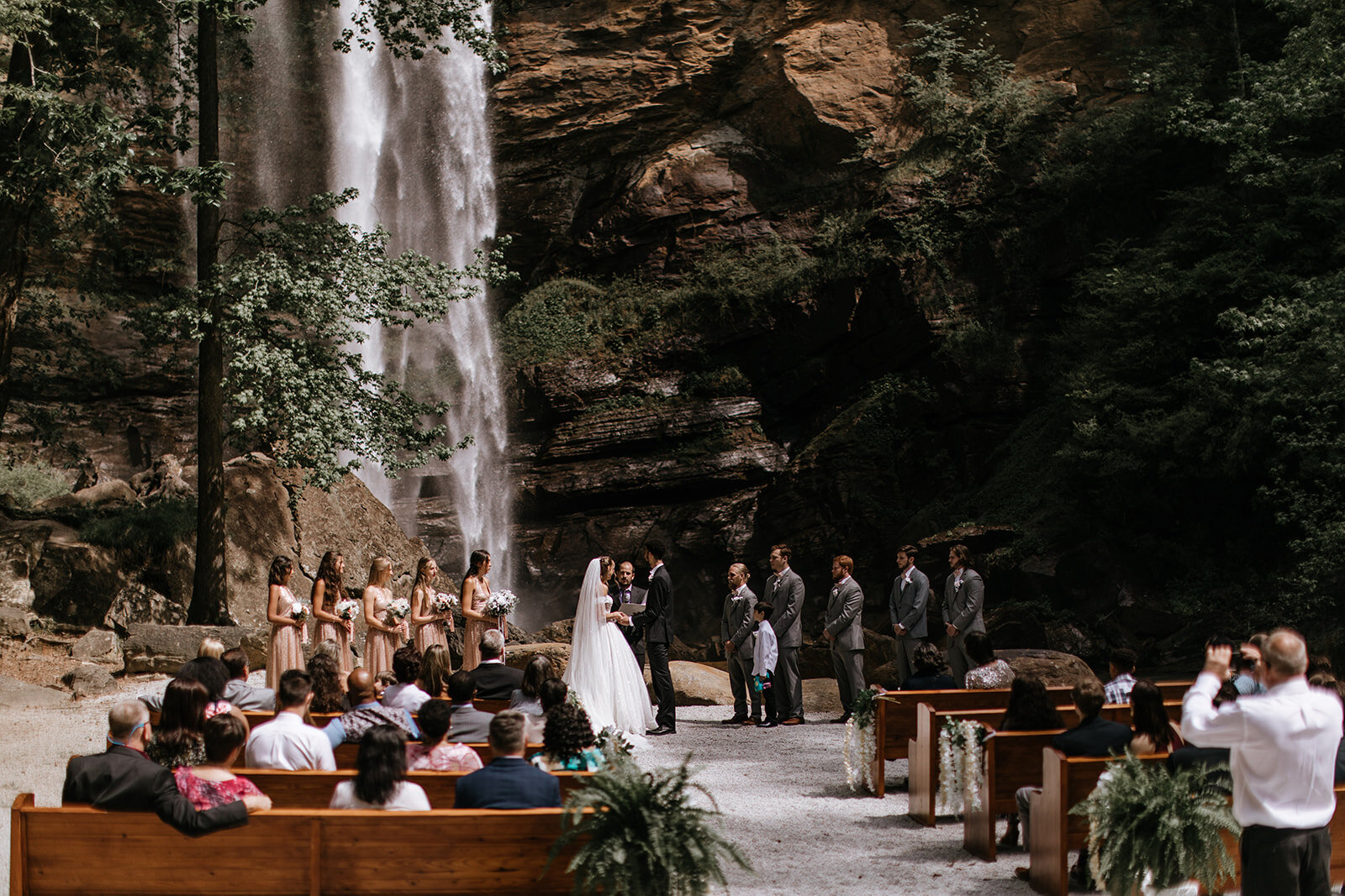 Intimate Waterfall Wedding at Toccoa Falls | Asheville Elopement Photographer